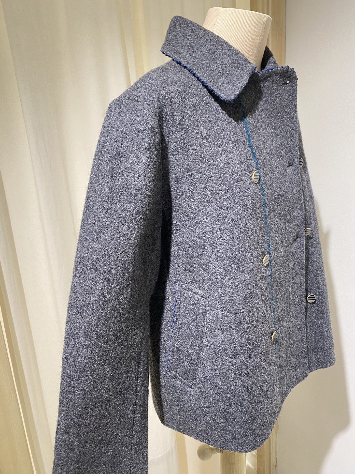 W BLAZER COAT WOOL PÉRO GREY