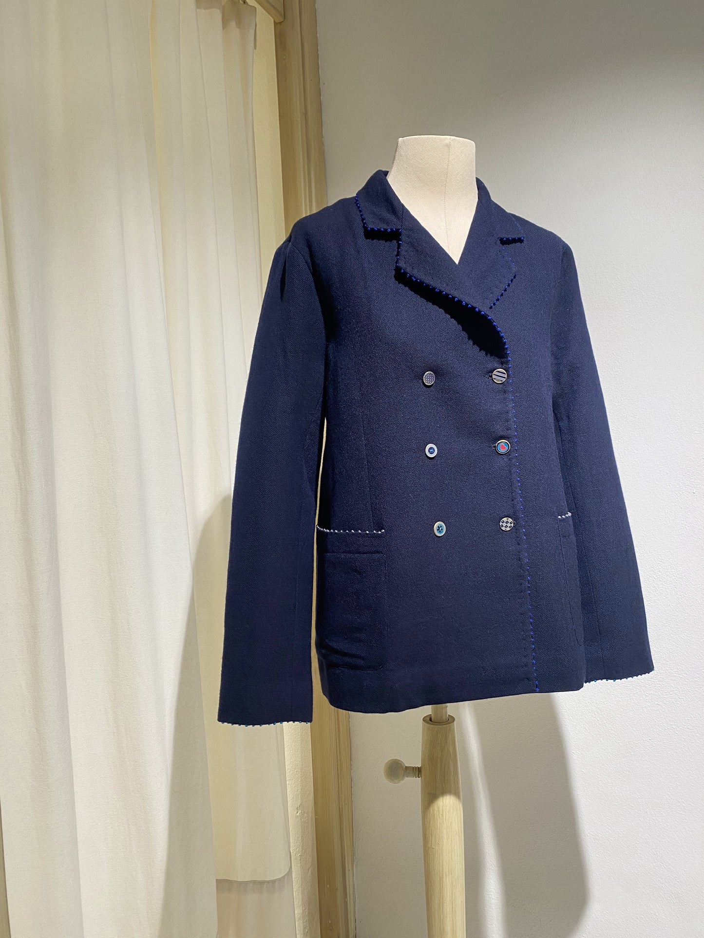 W BLAZER PÉRO DOUBLE CHEST NAVY BLUE