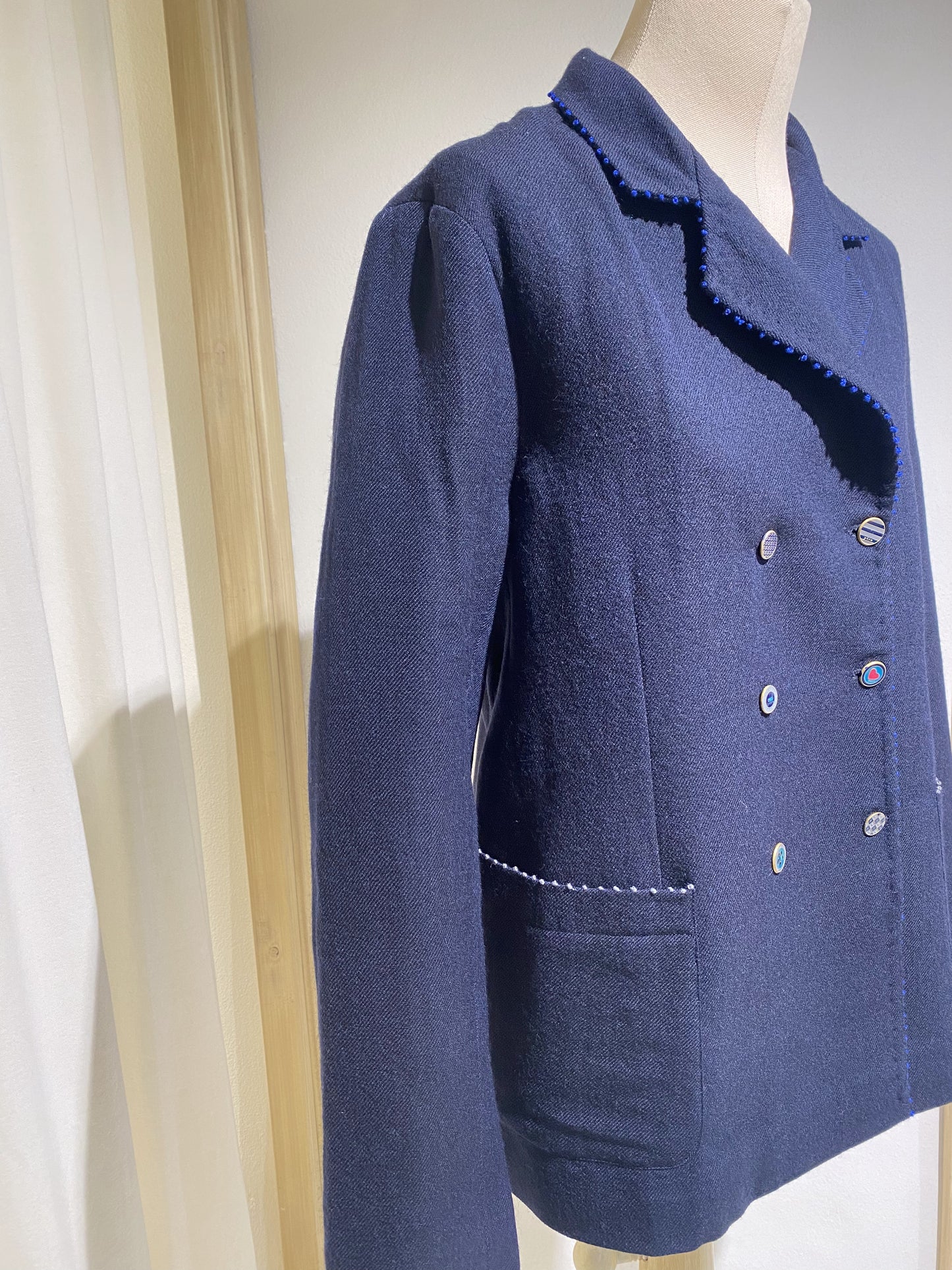 W BLAZER PÉRO DOUBLE CHEST NAVY BLUE