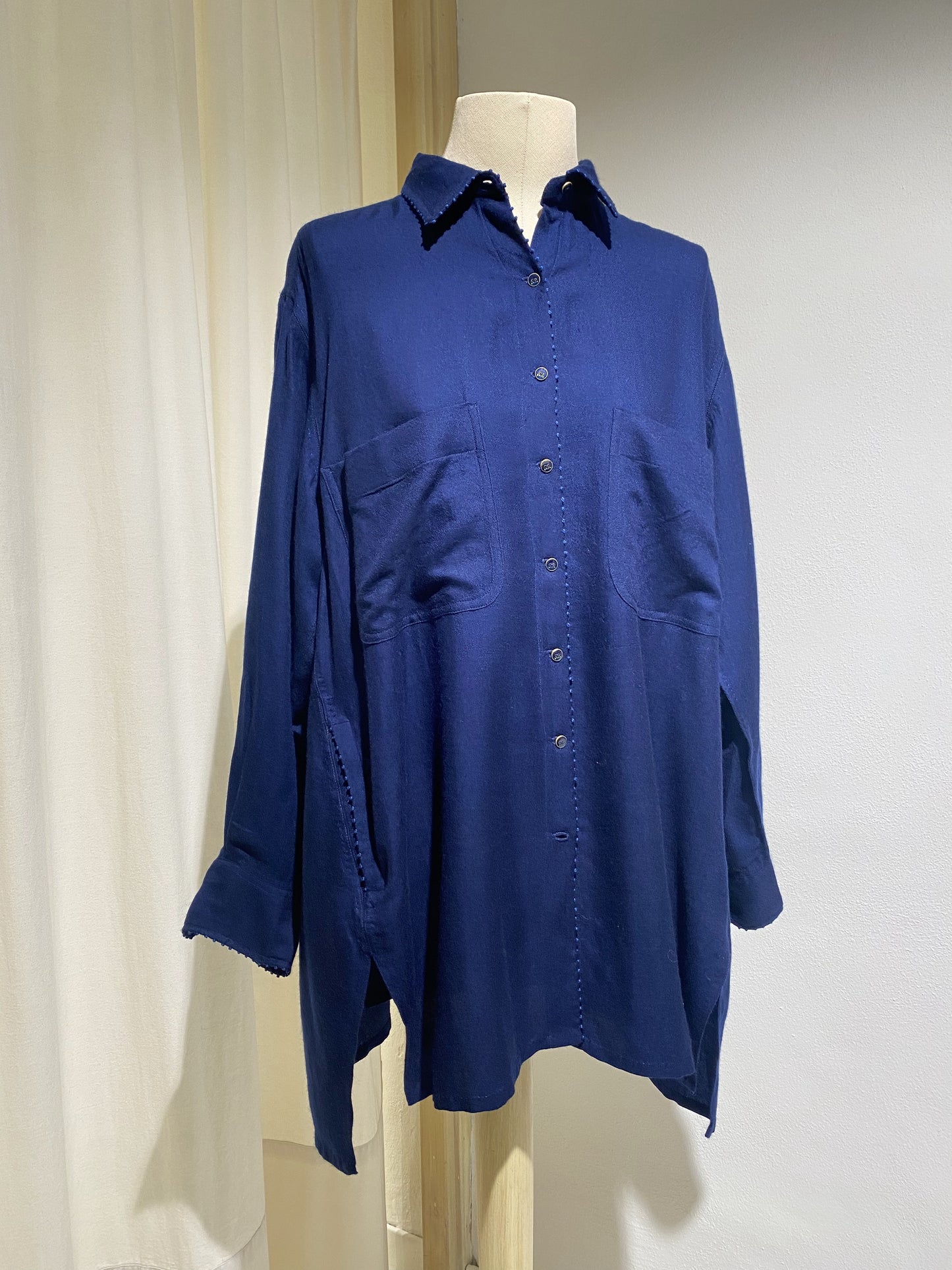 W SHIRT LONG SLEEVE PÉRO NAVY BLUE