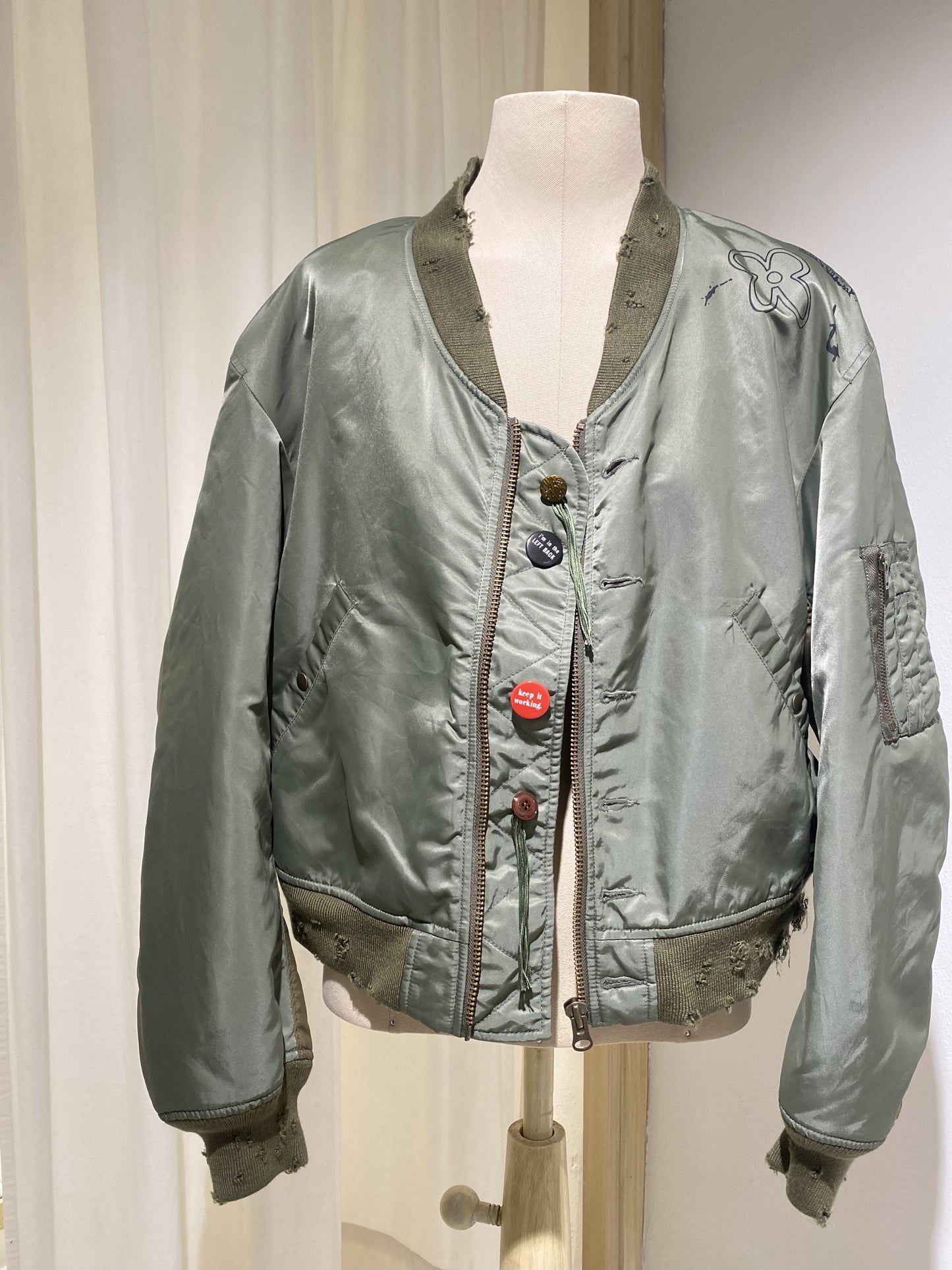 W BOMBER STAND ALONÉ MILITARY GREEN