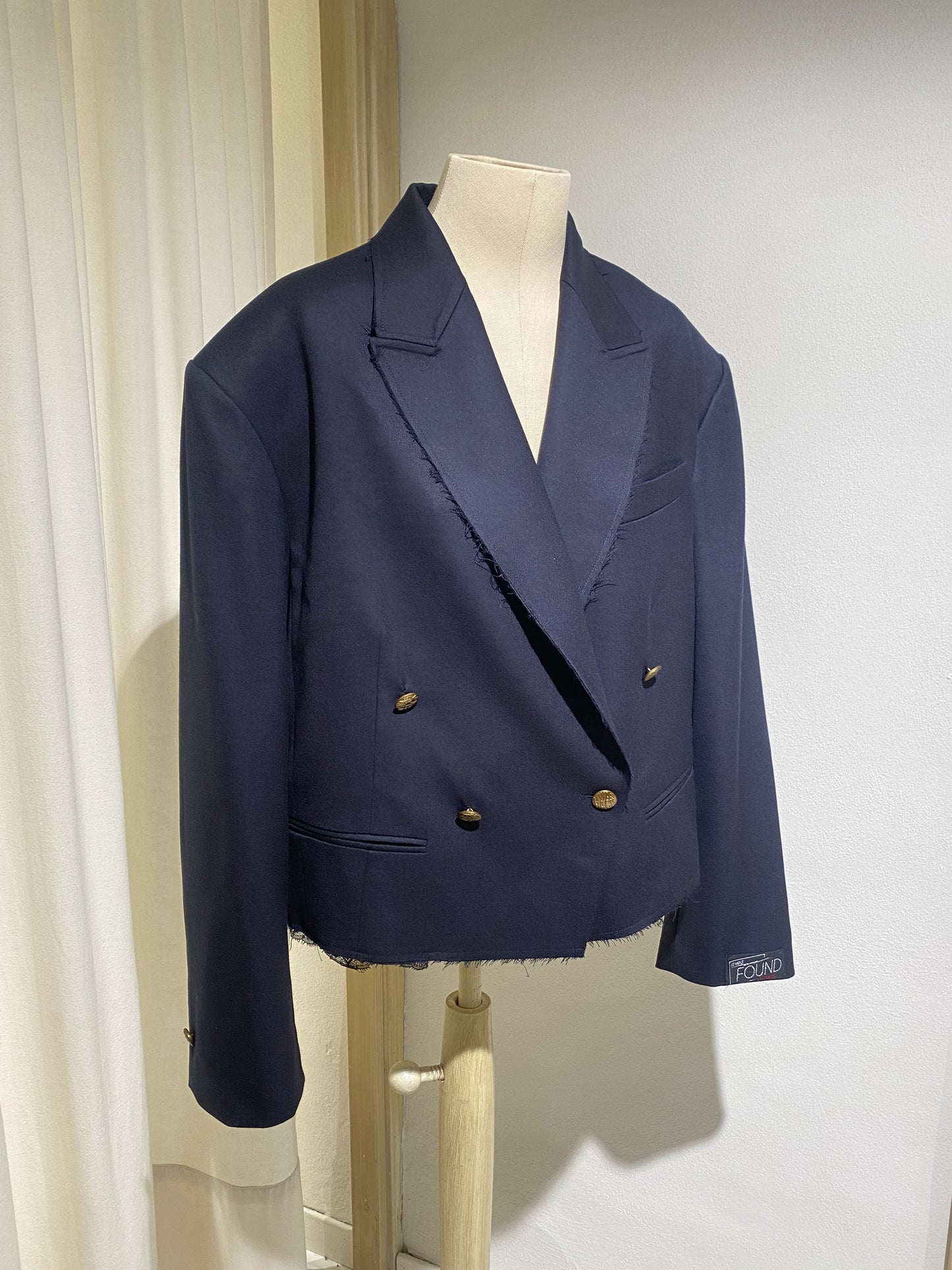 W TUXEDO BLAZER STAND ALONÉ NAVY BLUE
