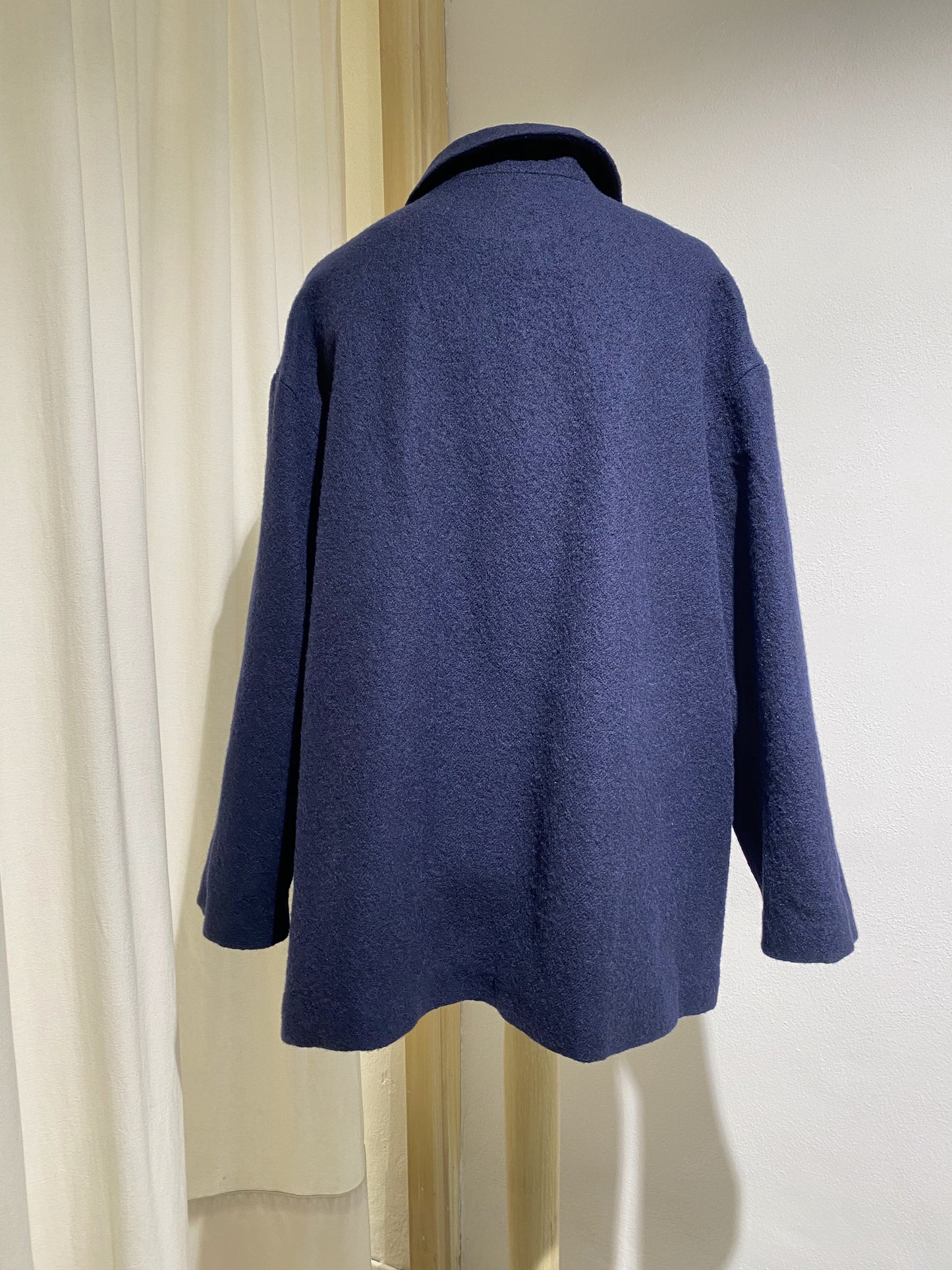 W JACKET PANNO APUNTOB NAVY BLUE