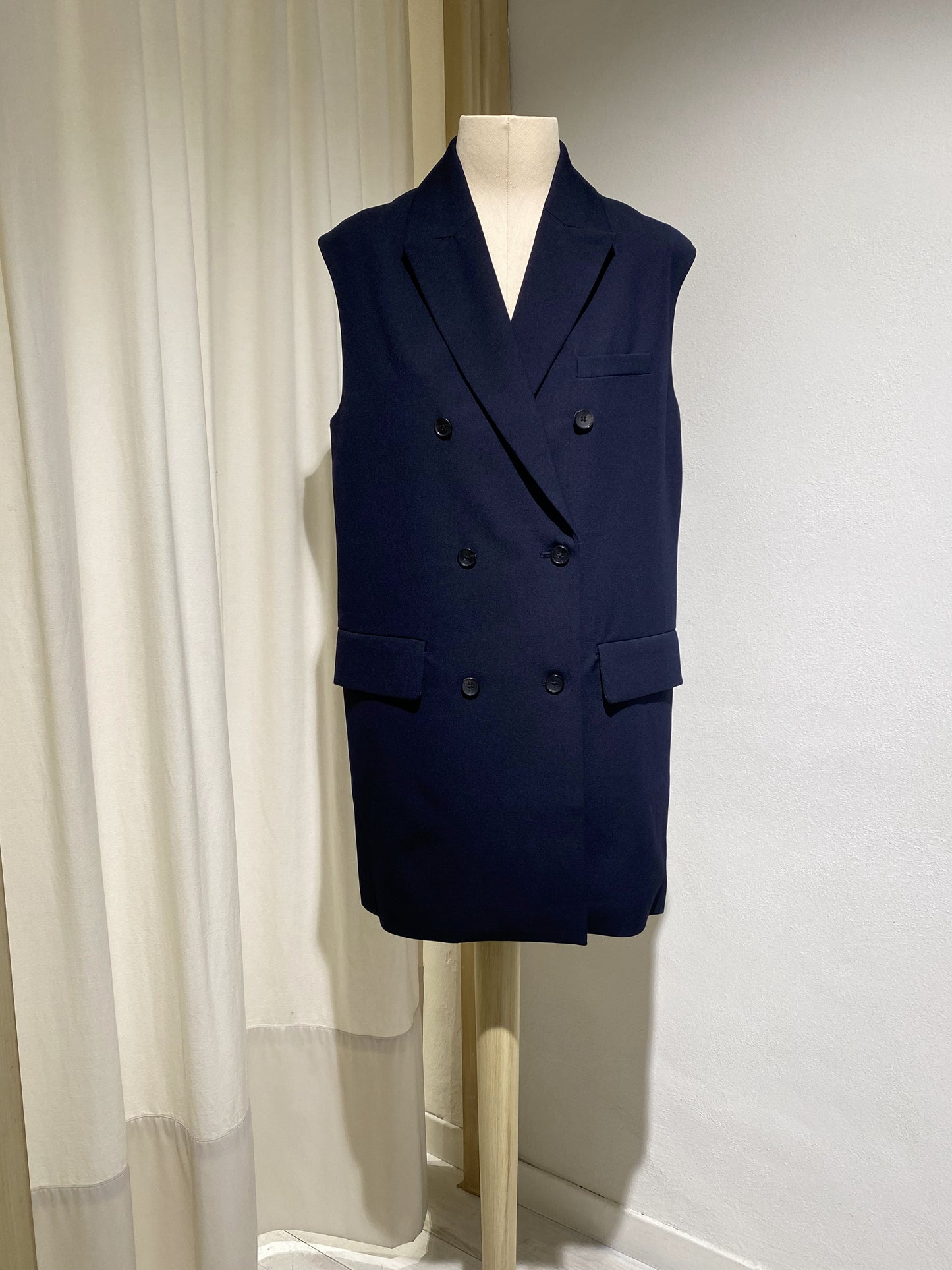 W BLAZER NO SLEEVES VESTA BELLEROSE NAVY BLUE