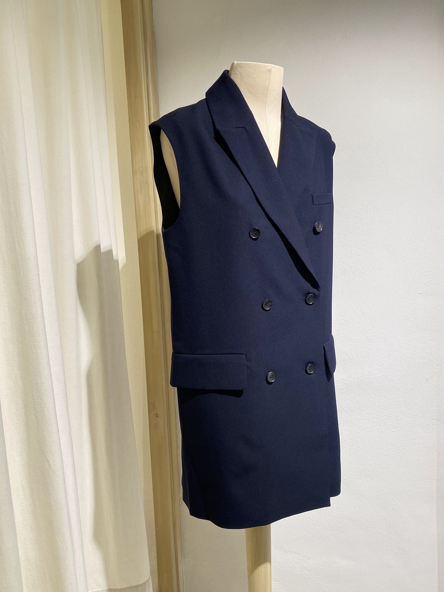 W BLAZER NO SLEEVES VESTA BELLEROSE NAVY BLUE