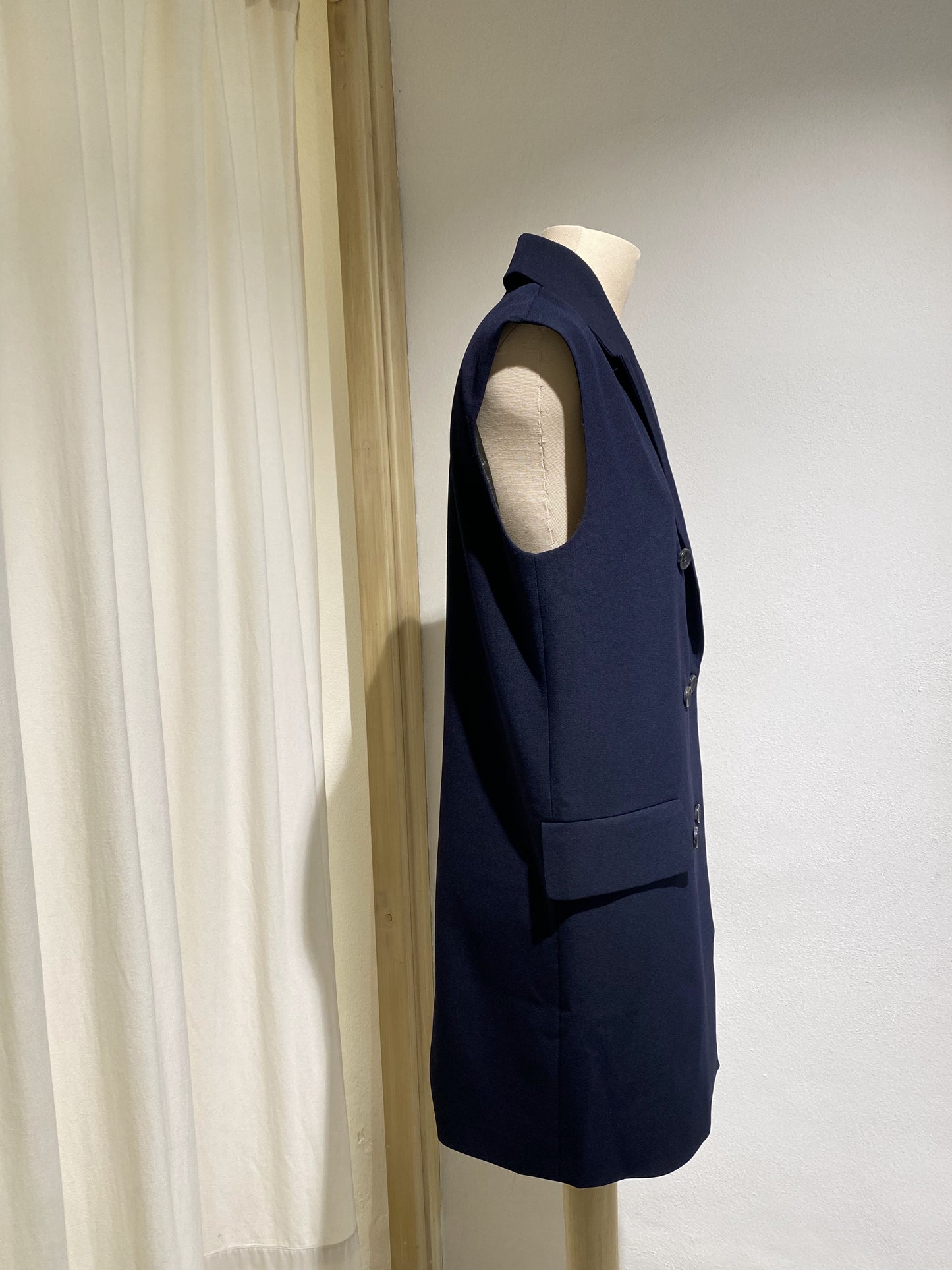 W BLAZER NO SLEEVES VESTA BELLEROSE NAVY BLUE