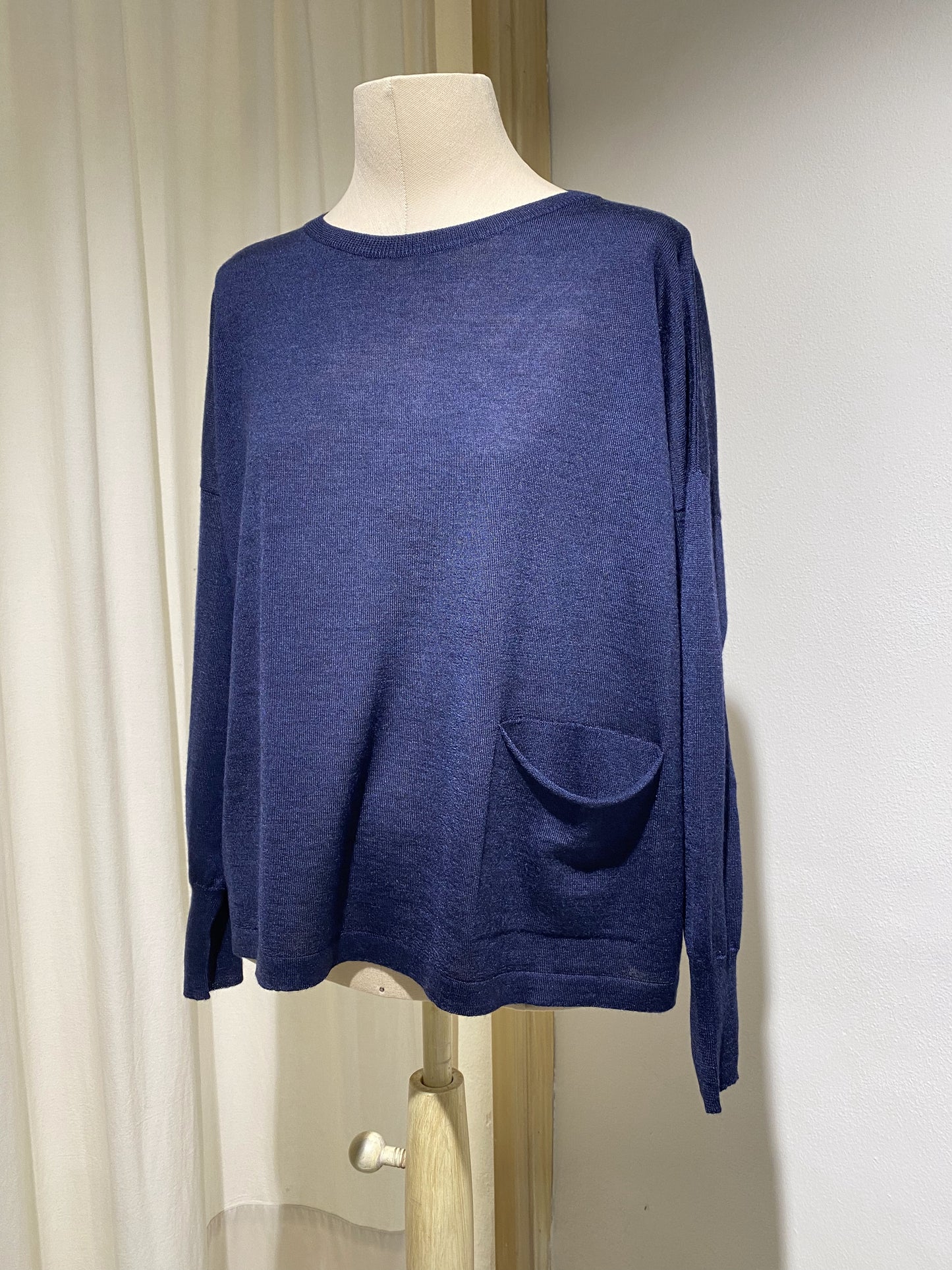 W KNITWEAR LONG SLEEVE MA RY YA NAVY BLUE