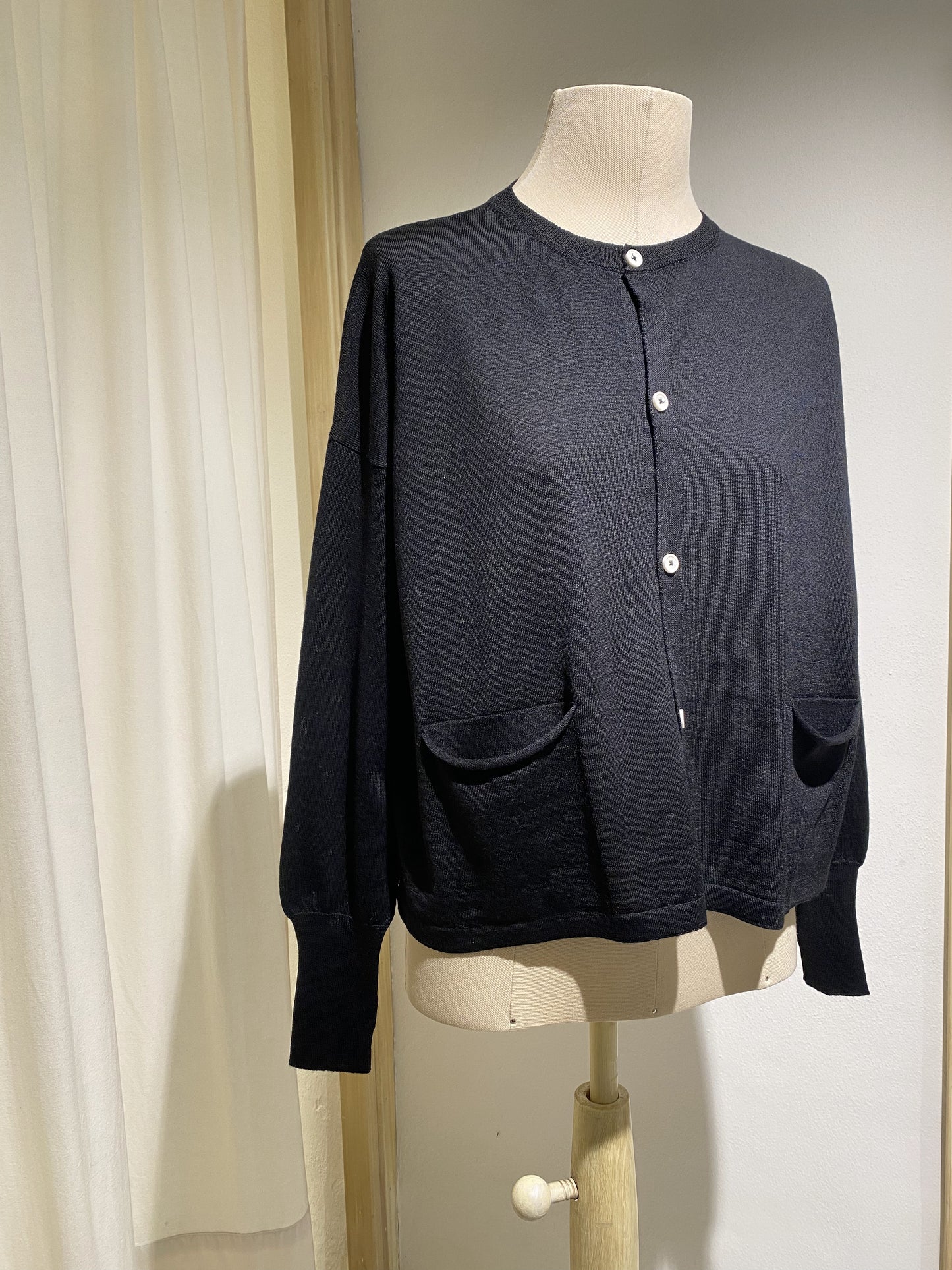 W CARDIGAN KNIT MA RY YA BLACK