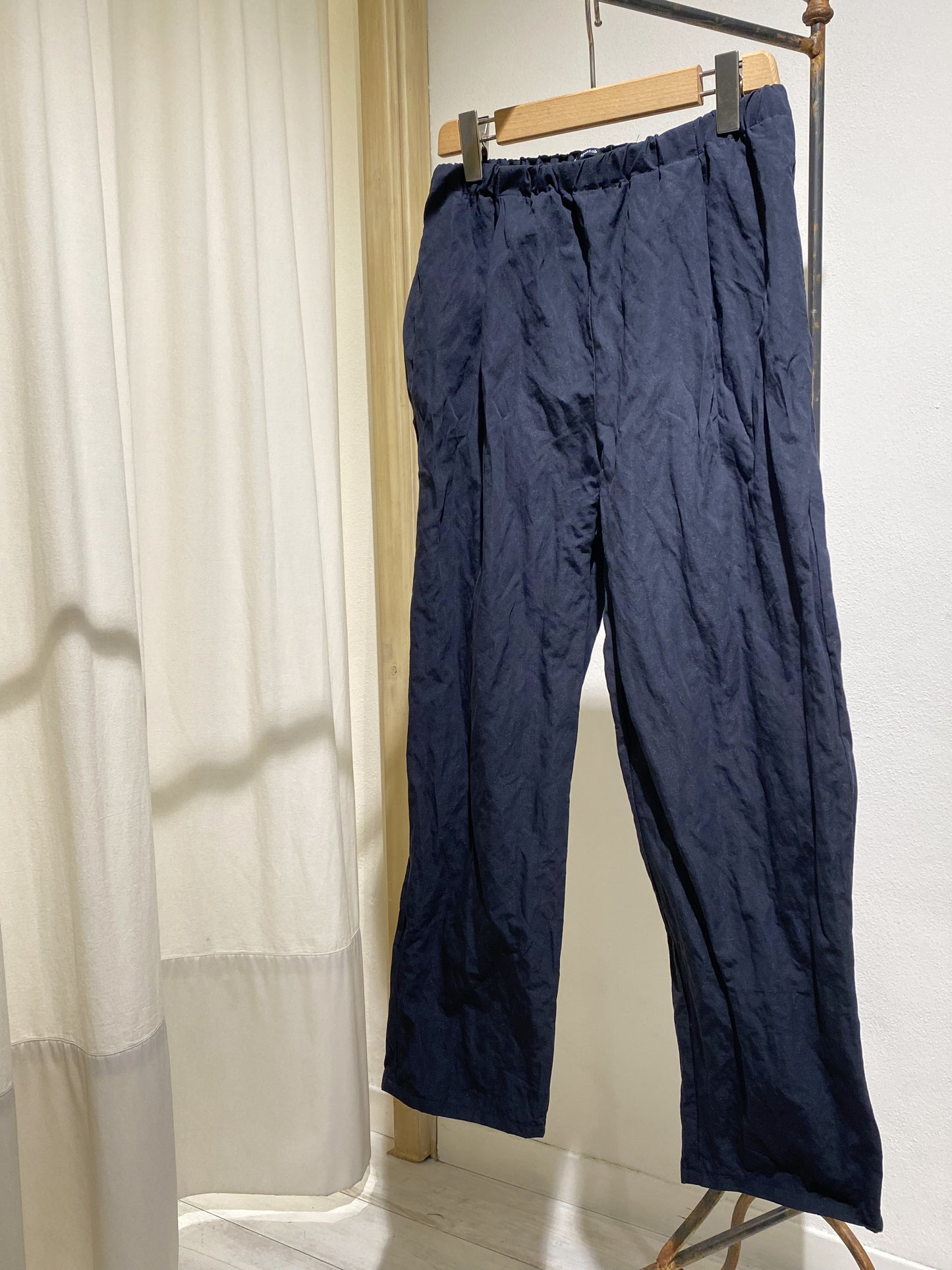 W ELASTIC WAIST TROUSERS APUTNOB NAVY