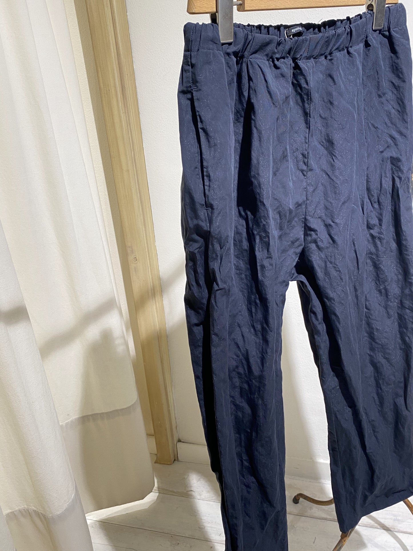 W ELASTIC WAIST TROUSERS APUTNOB NAVY