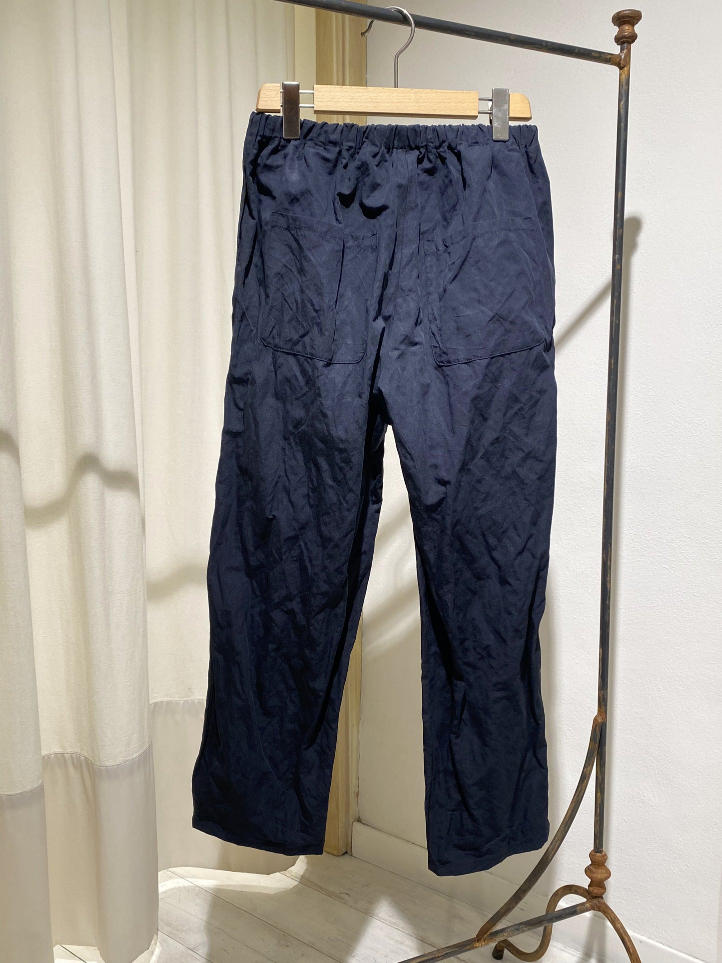 W ELASTIC WAIST TROUSERS APUTNOB NAVY