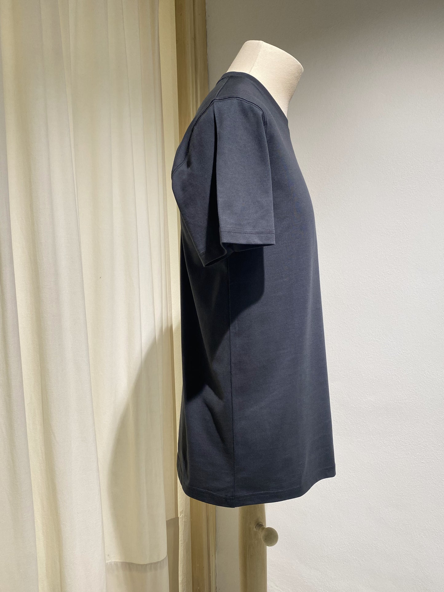 M NIELS T-SHIRT SLIM ORGANIC NORSE PROJECTS - BATTELSHIP GREY