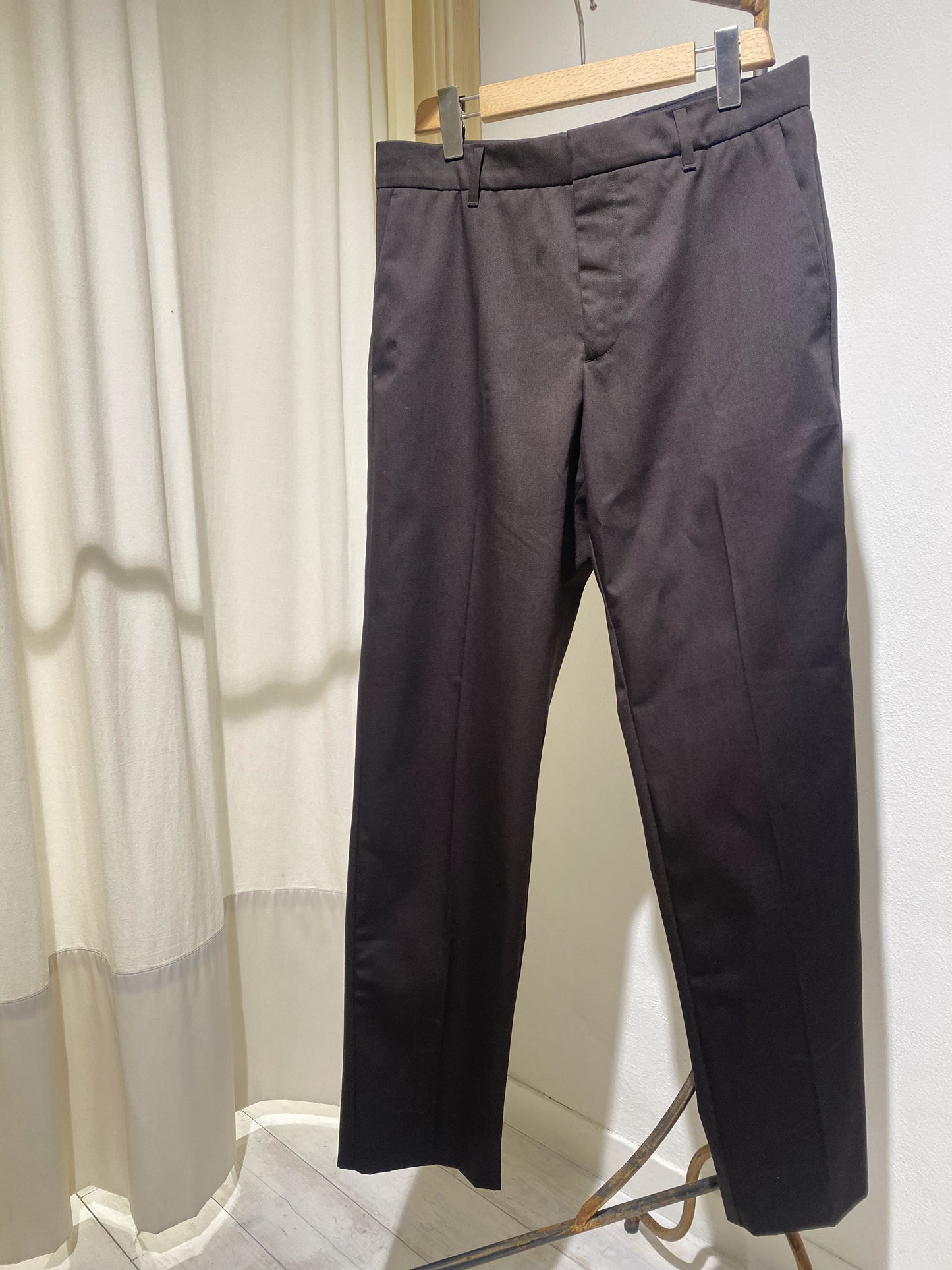 M ANDERSEN REG GABARDINE FLAT FRONT TROUSERS NORSE PROJECTS ESPRESSO