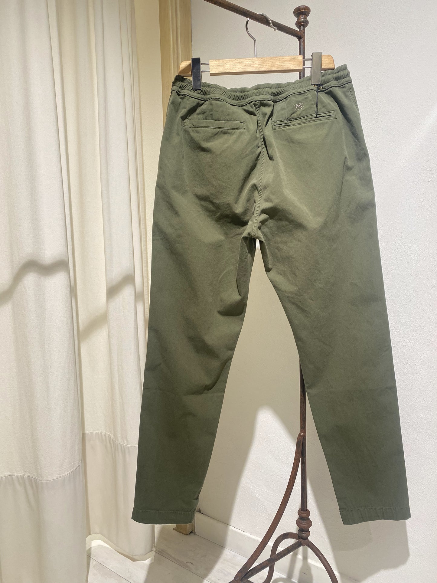M DRAWSTRING TROUSER PS PAUL SMITH MILITARY GREEN