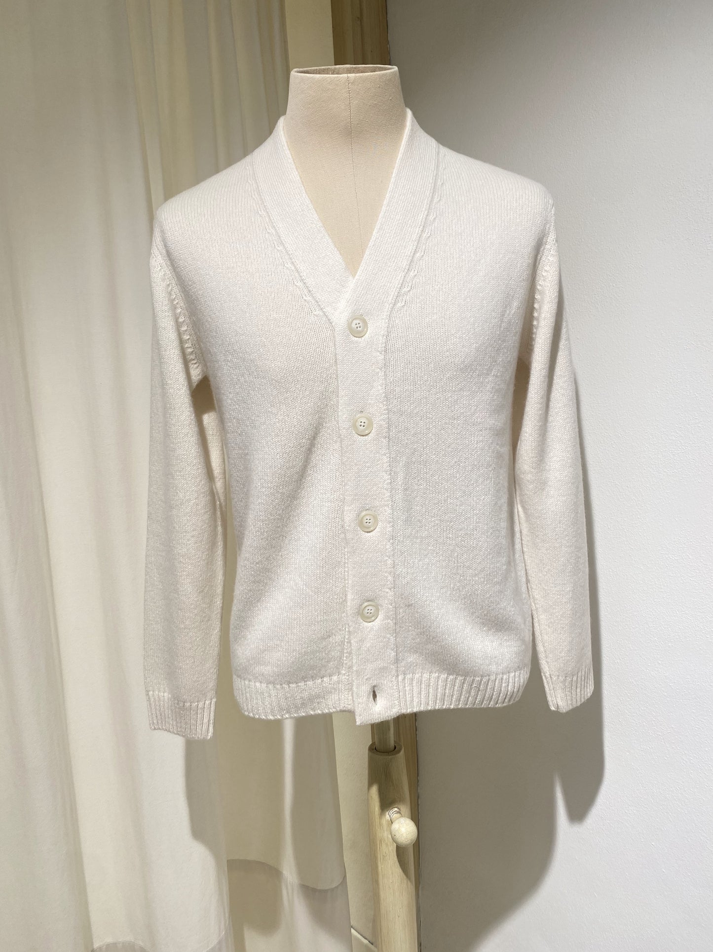M CARDIGAN CASHMERE DANIELE FIESOLI MILK
