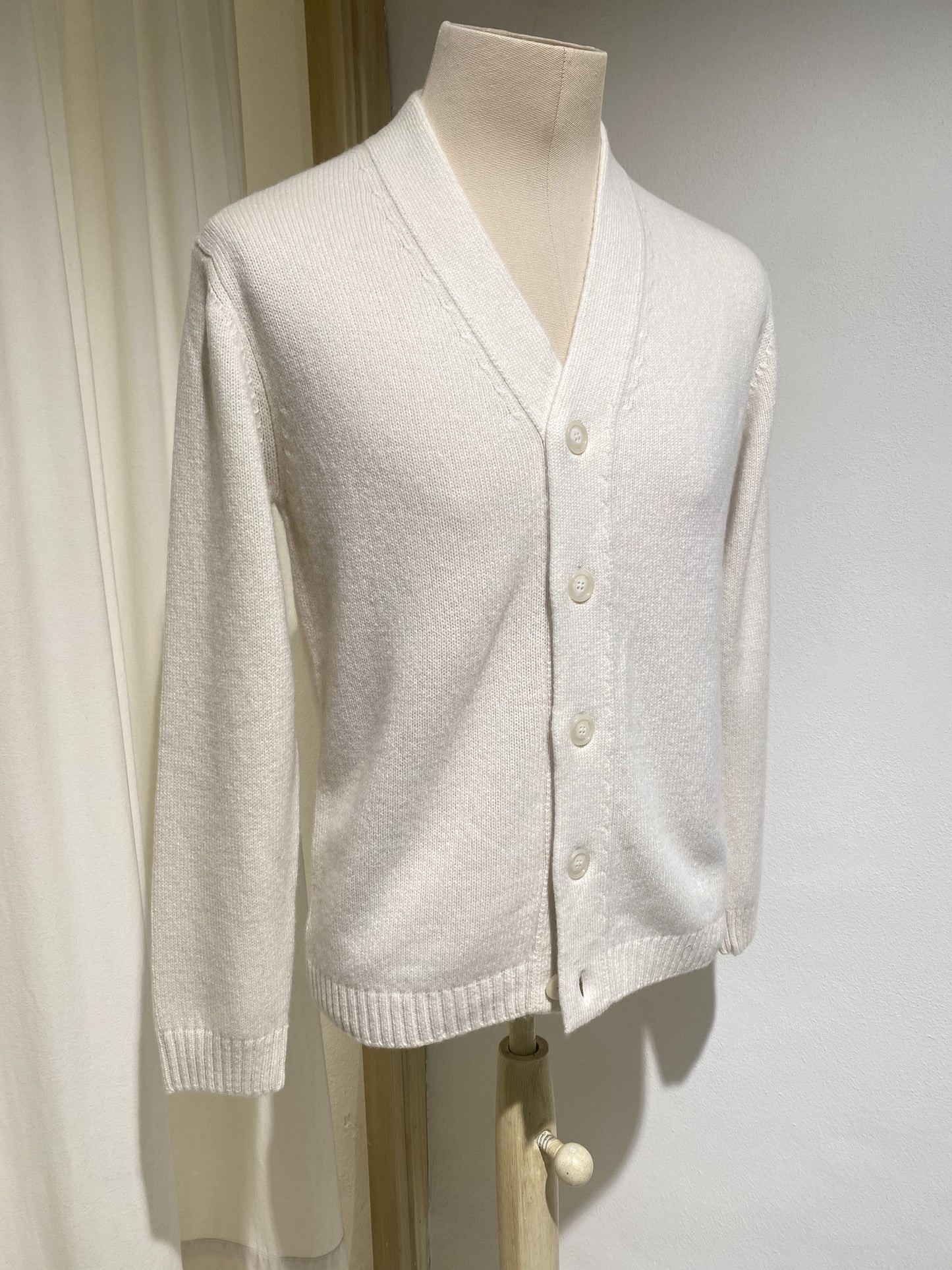 M CARDIGAN CASHMERE DANIELE FIESOLI MILK