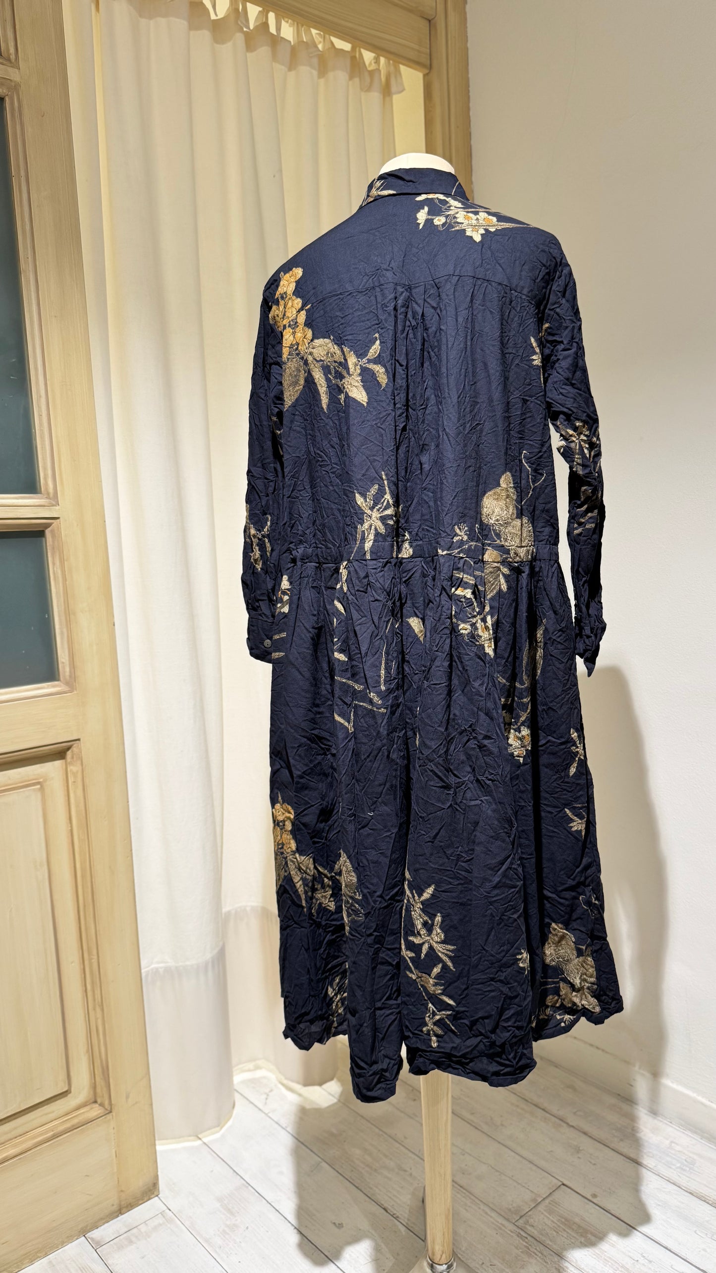 W - Woman Flower Printed Dress - PAS DE CALAIS - Dark Navy, Honey