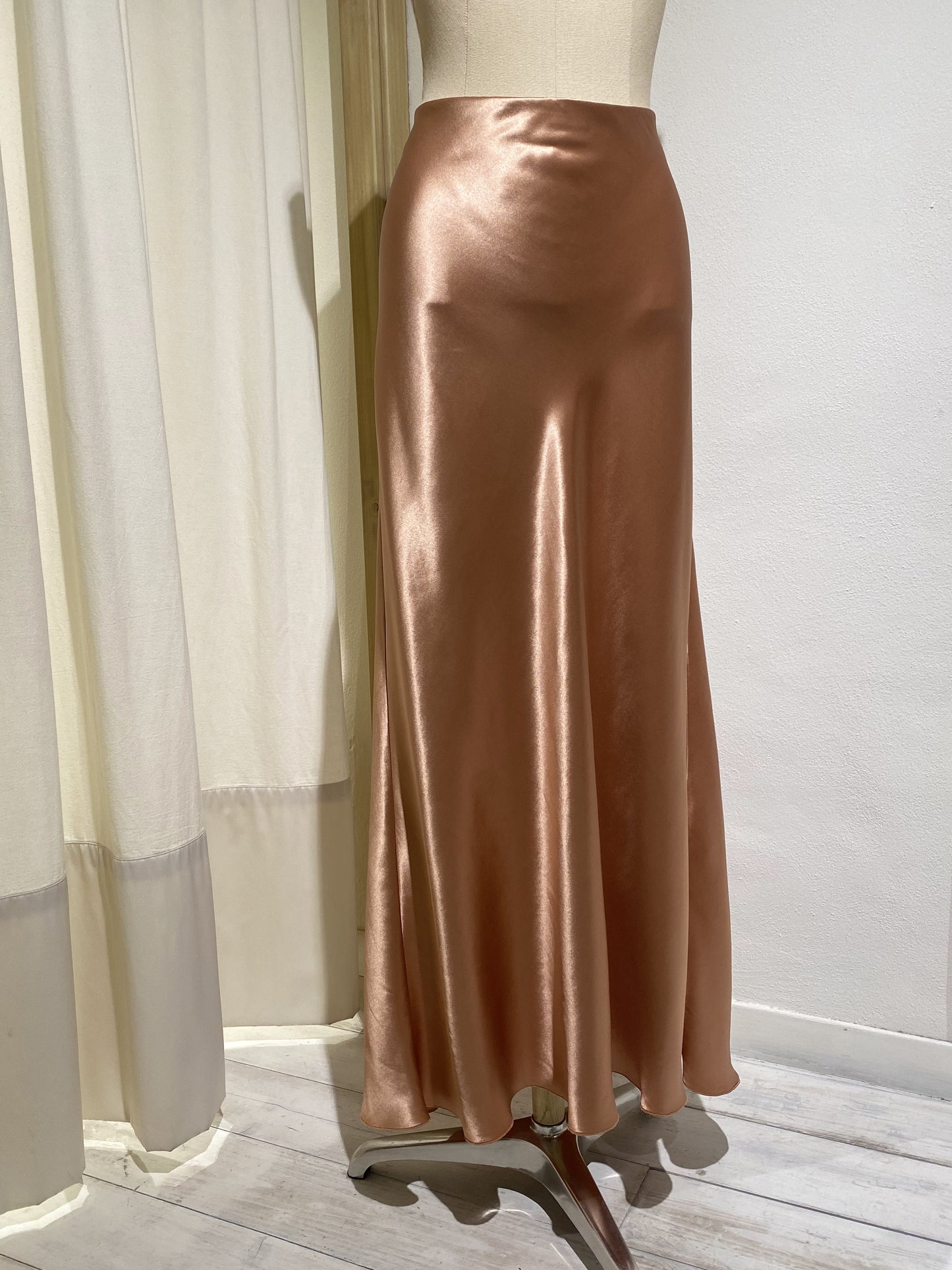 W SKIRT SATIN FORTE FORTE COPPER