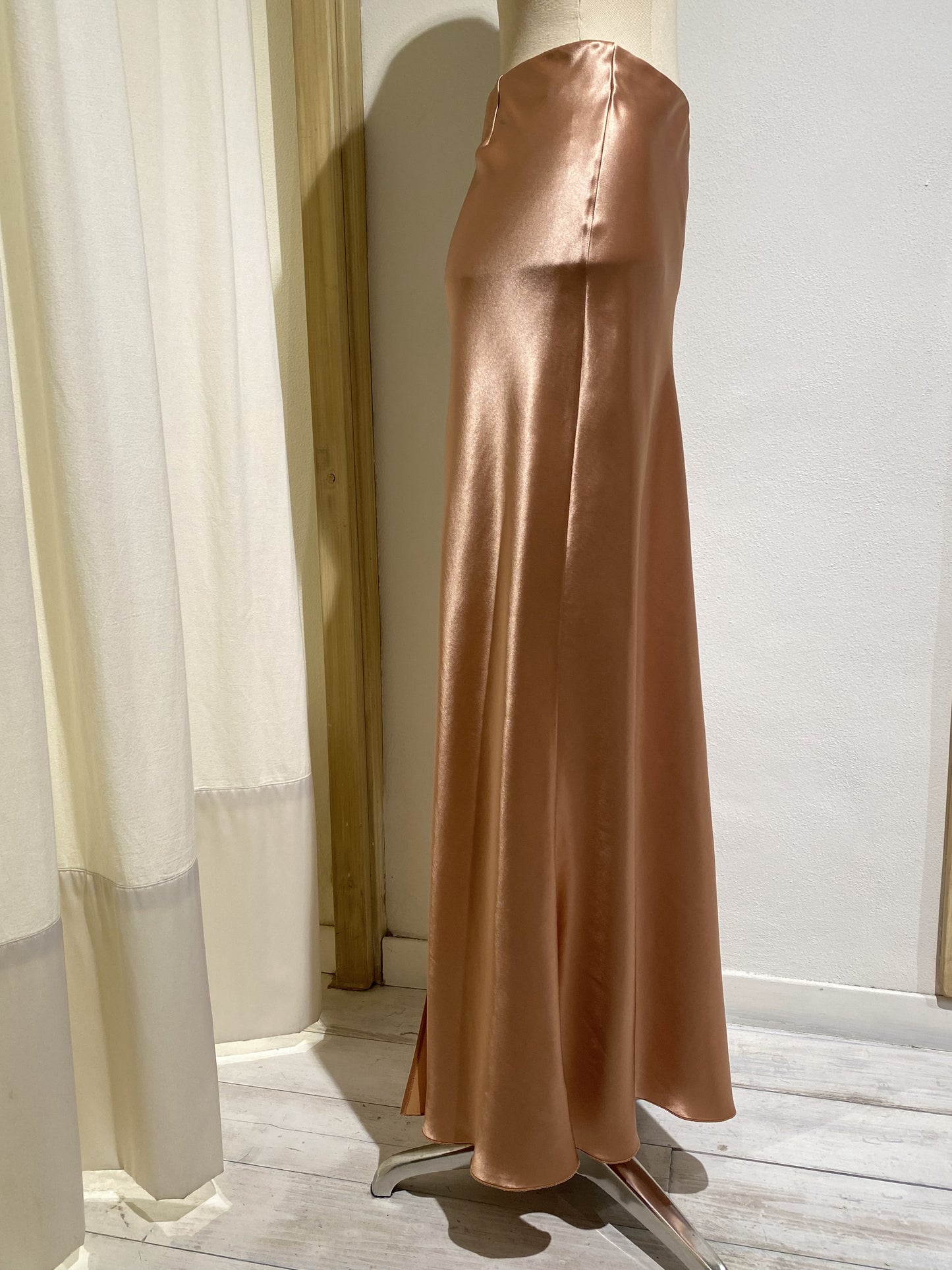 W SKIRT SATIN FORTE FORTE COPPER