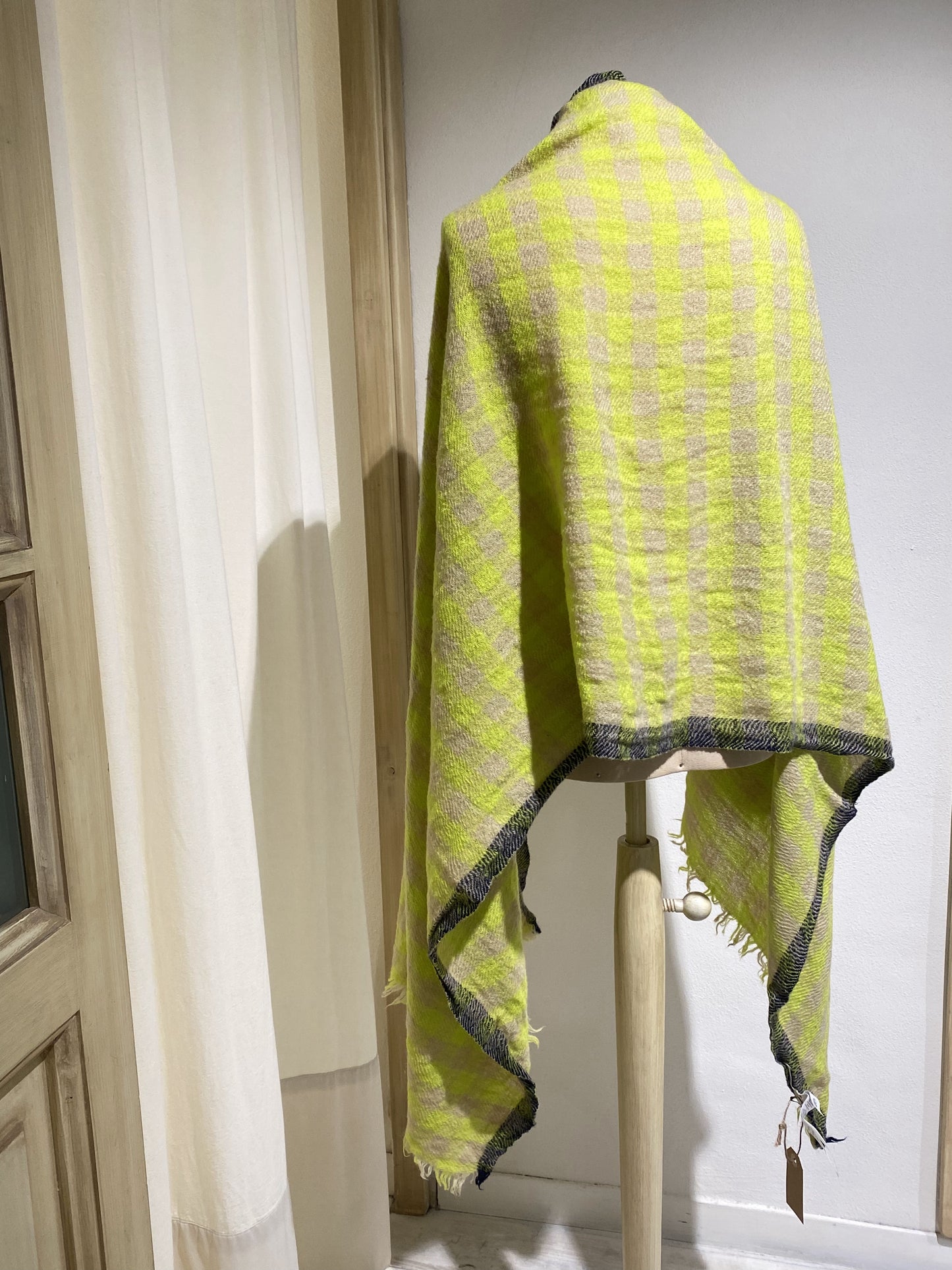 W SIDAR SCARF CHECK BELLEROSE YELLOW/BLACK