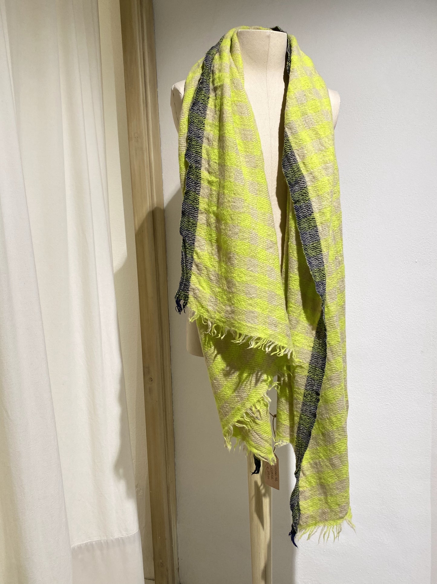 W SIDAR SCARF CHECK BELLEROSE YELLOW/BLACK