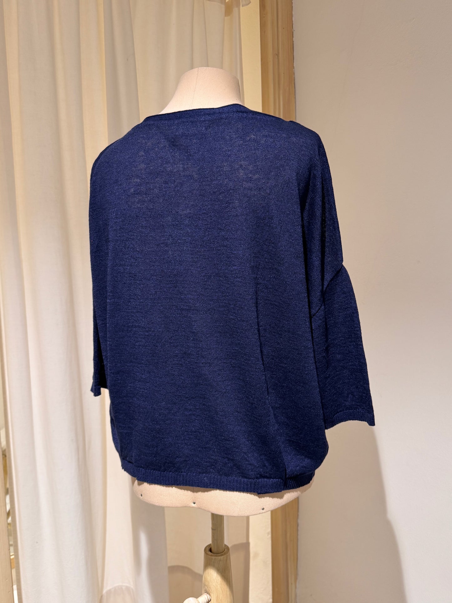 LINEN PULL KNIT BOAT NECK - MA'RY'YA