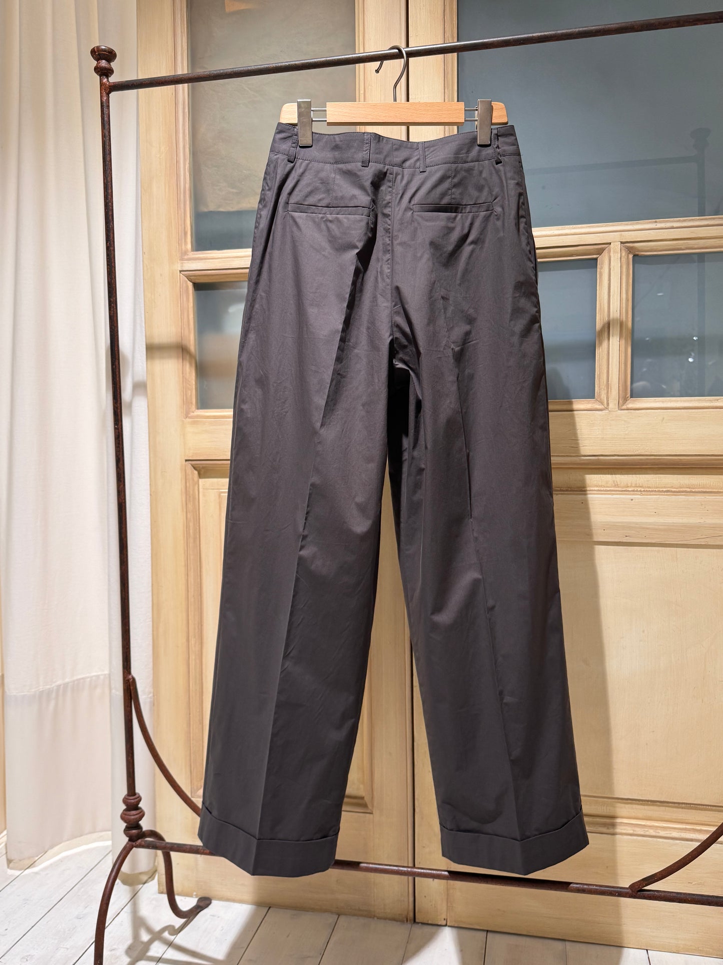 WATSON TOUSERS WITH PLEATS IN POPELIN - SOEUR