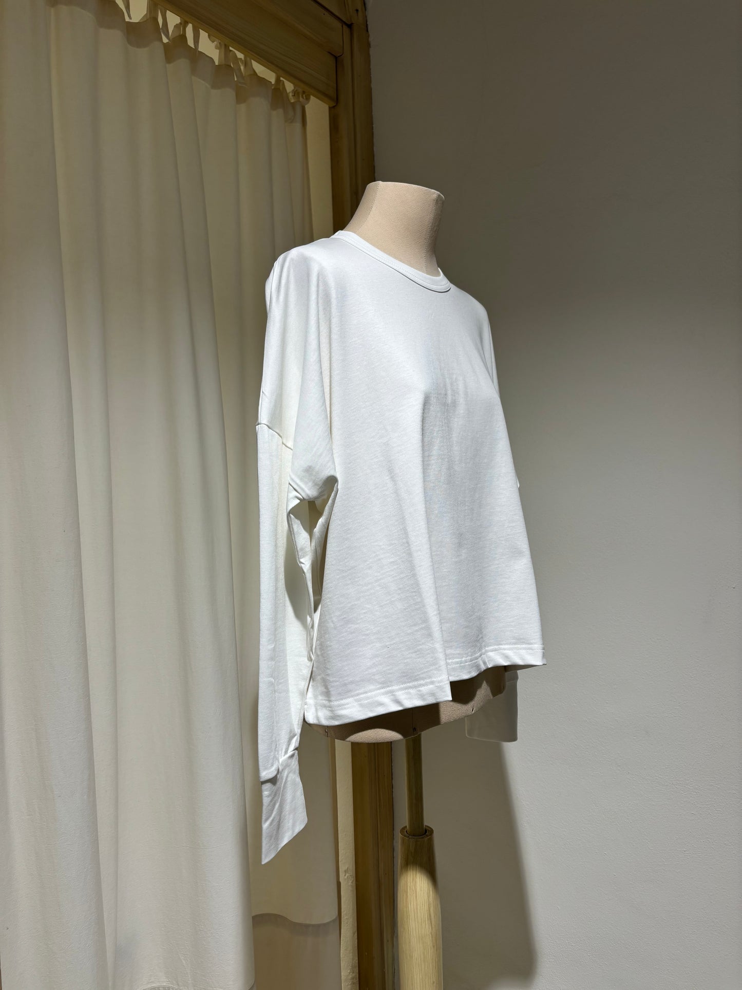 W Loop Long Sleeve T-Shirt - STUDIO NICHOLSON - Optic White