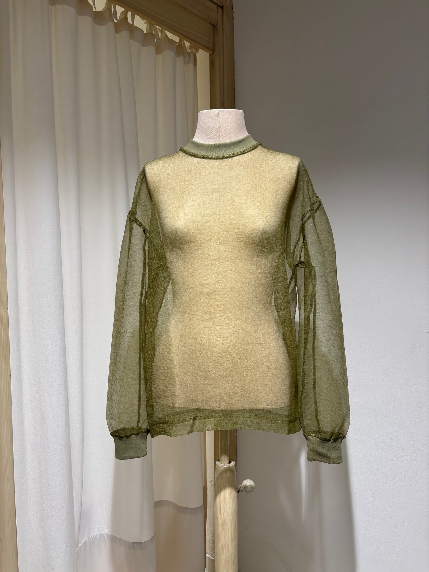 W Organza Sweatshirt - ESTHE - Green