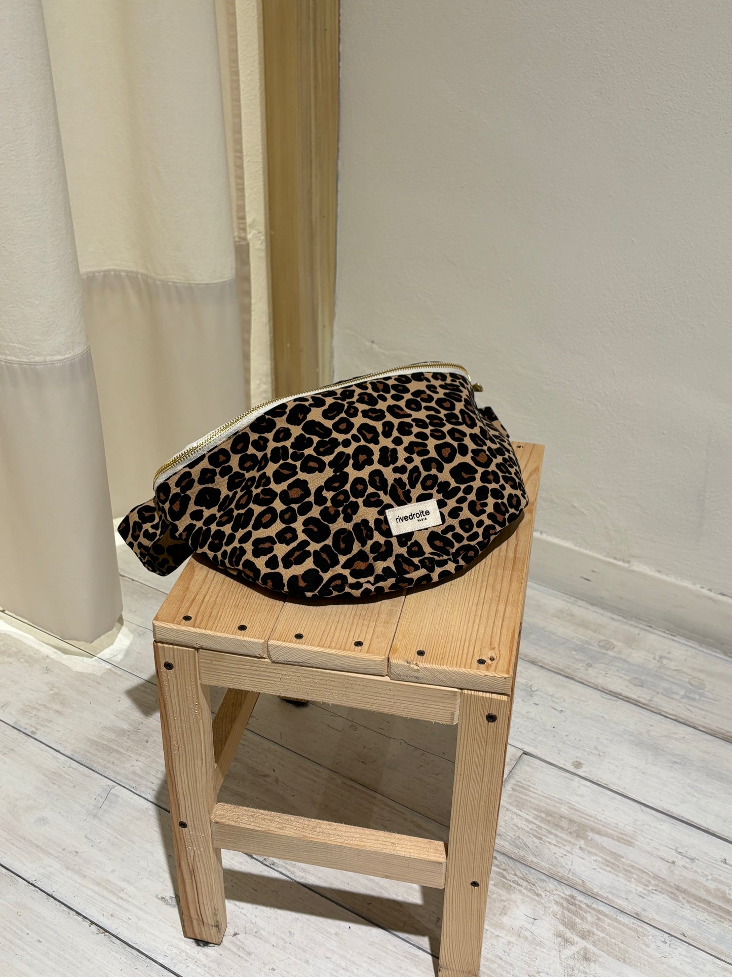 W Custine XL the large waist bag - RIVE DROITE PARIS - Leopard Beige