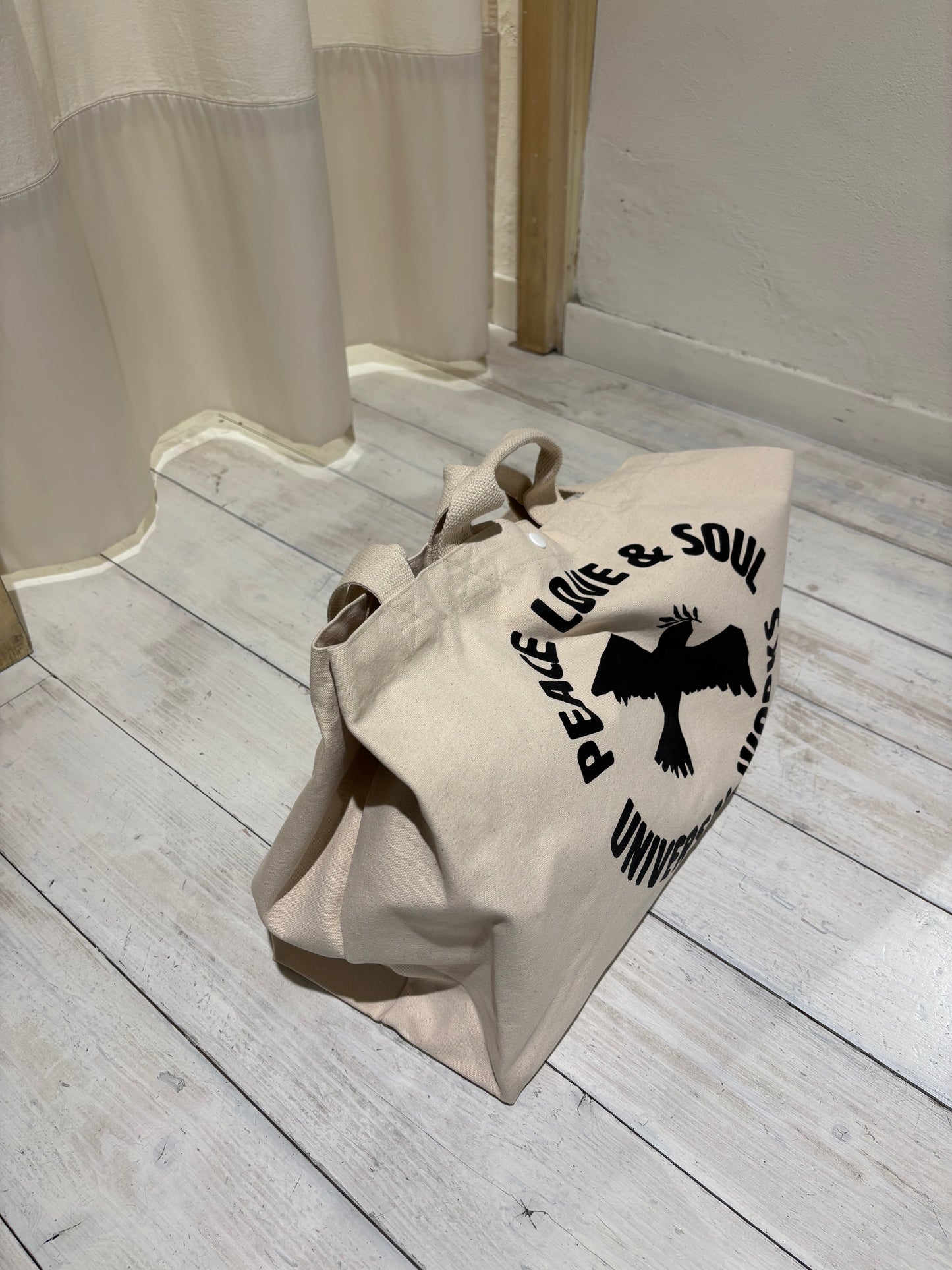 M & W Market Tote in Ecru Canvas - UNIVERSAL WORKS - Ecru