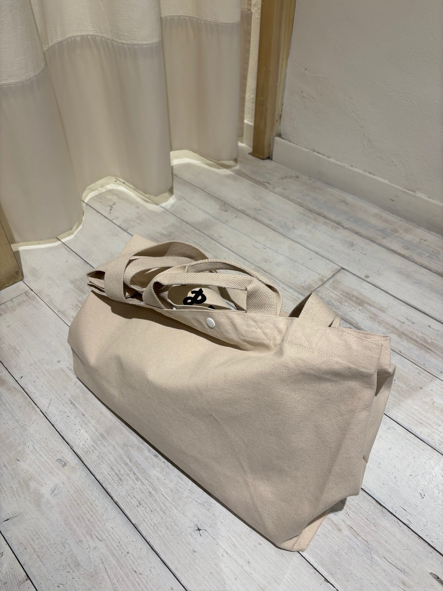 M & W Market Tote in Ecru Canvas - UNIVERSAL WORKS - Ecru
