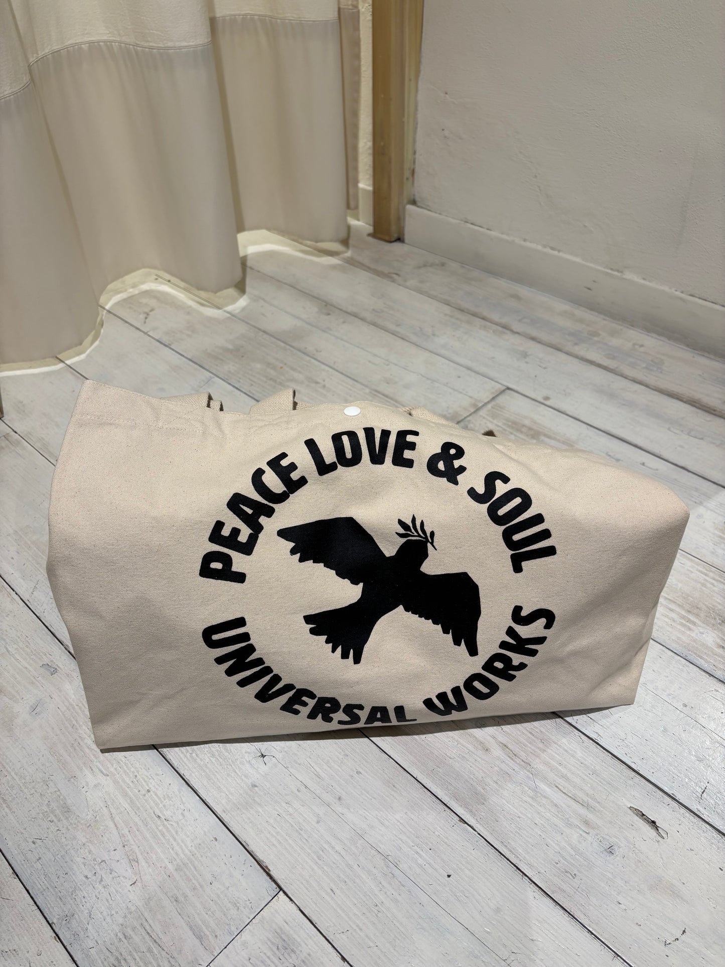 M & W Market Tote in Ecru Canvas - UNIVERSAL WORKS - Ecru