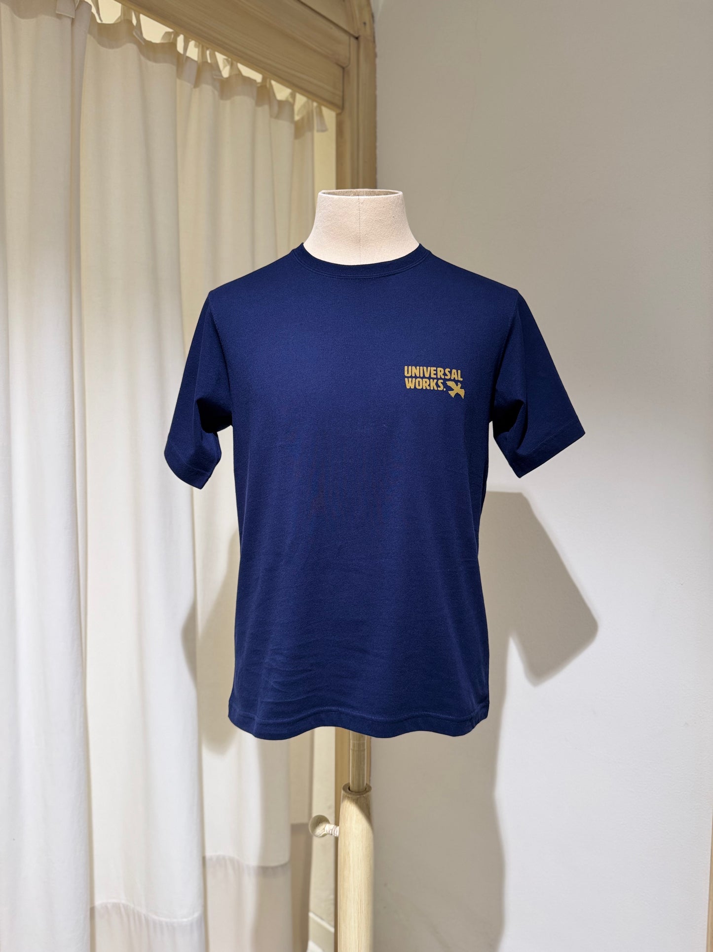 M 'Peace, Love & Soul' Print T-Shirt - UNIVERSAL WORKS - Navy