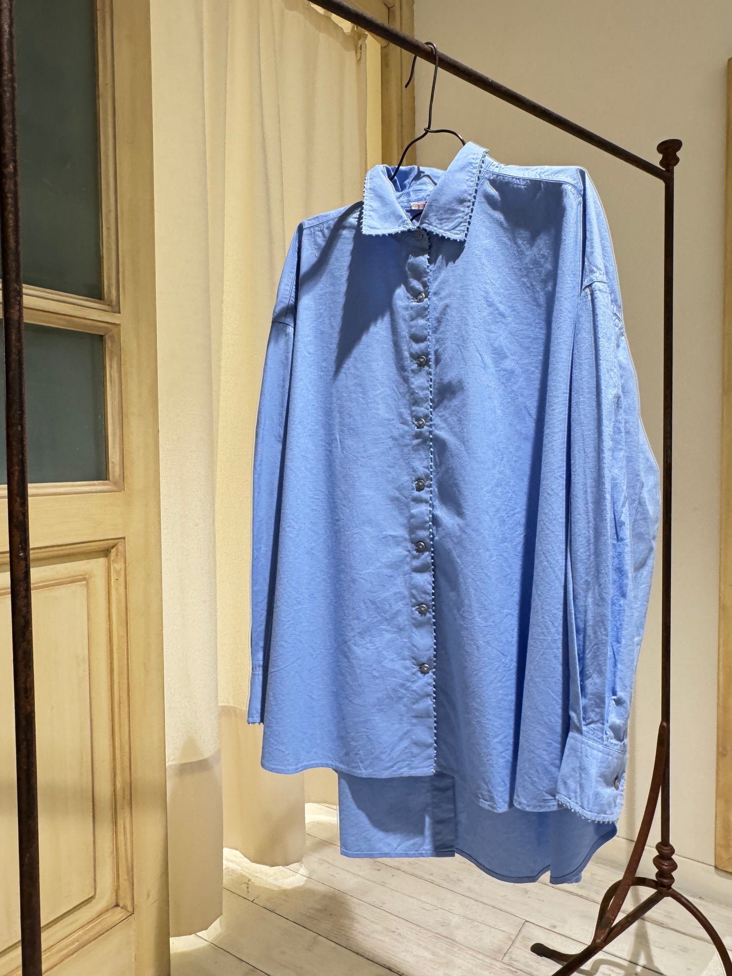 W LONG SLEEVE SHIRT - I LOVE PÉRO - SKY BLUE