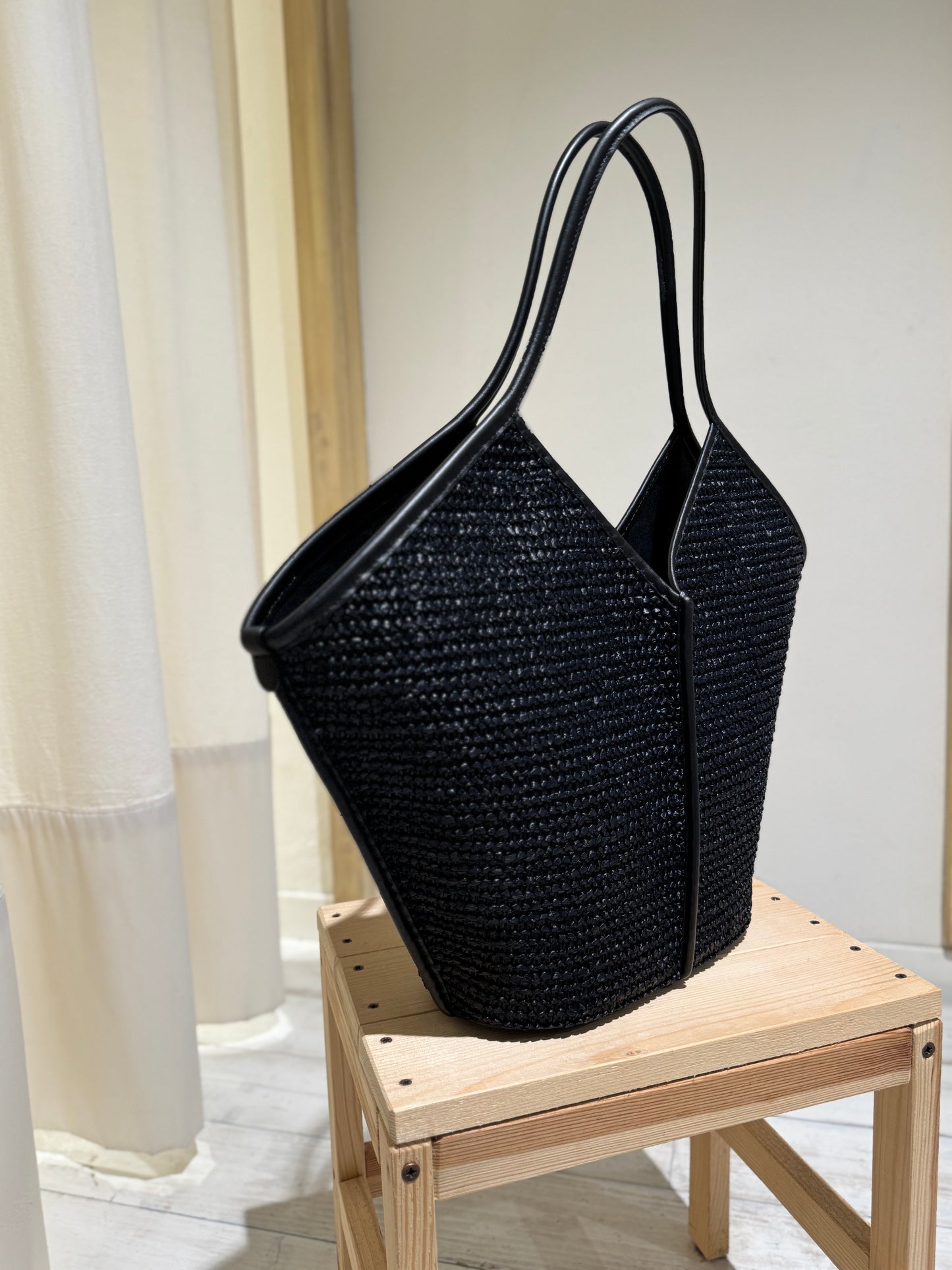 W Bag Calella Raffia - HEREU - Black