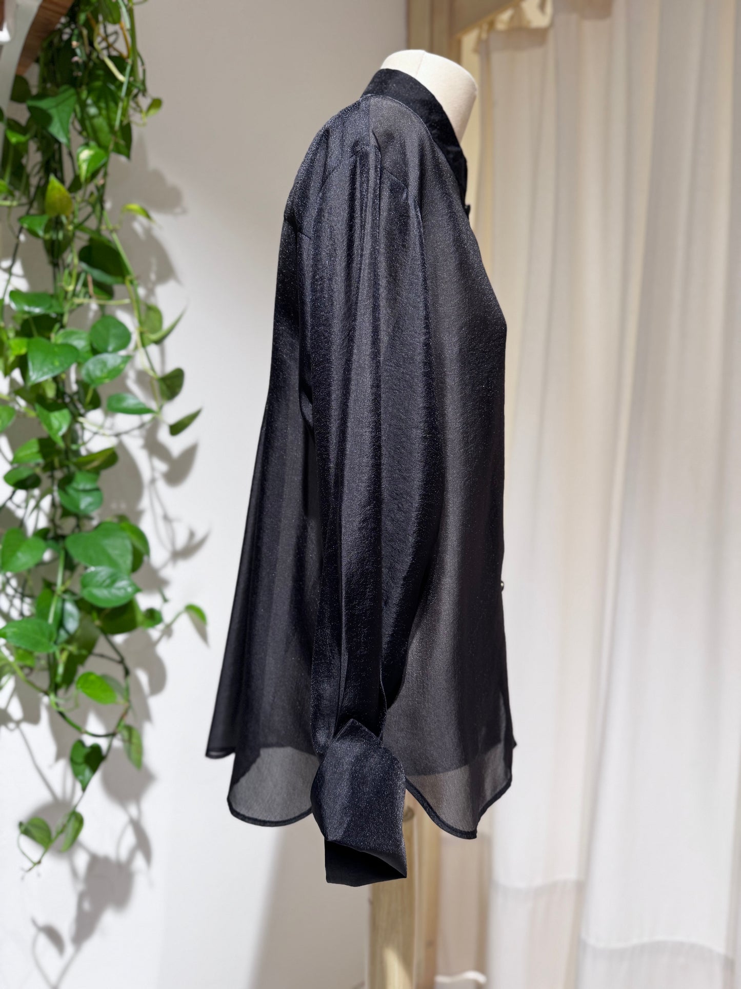 W CUPRO SHIRT - FORTE FORTE - Black