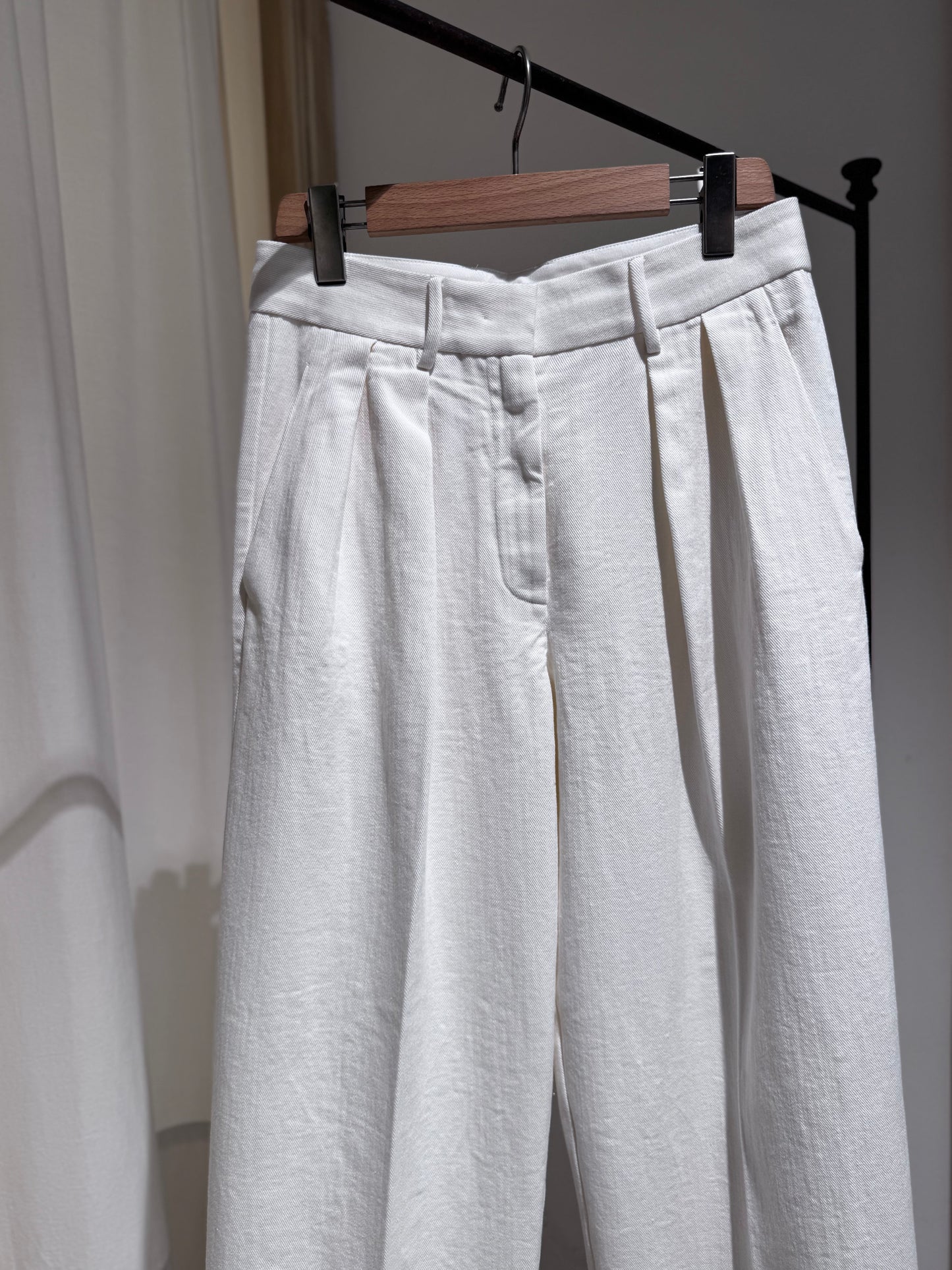 W Pant Pleated - FORTE FORTE - Milk