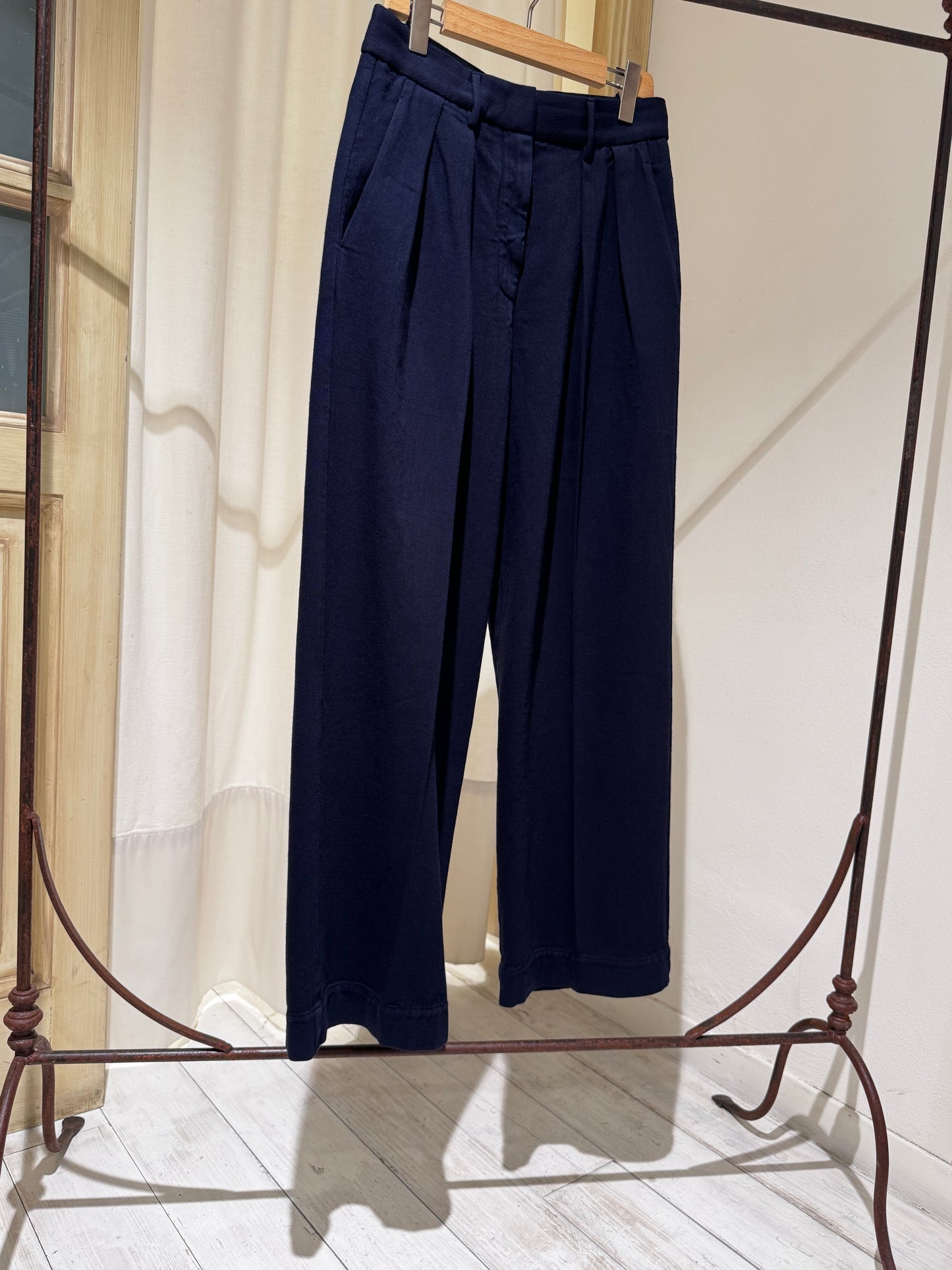 W Pant Pleated - FORTE FORTE - Navy