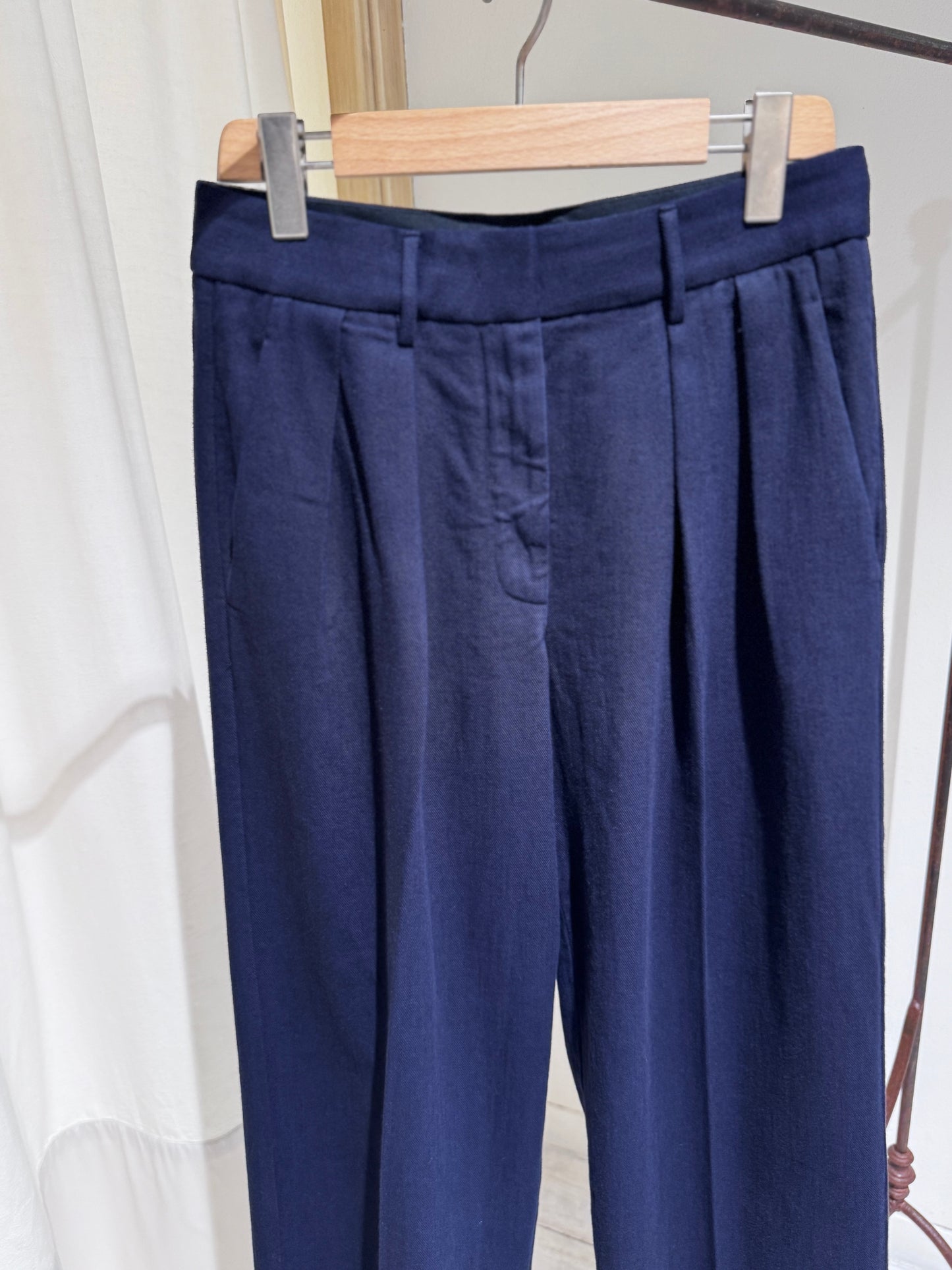 W Pant Pleated - FORTE FORTE - Navy