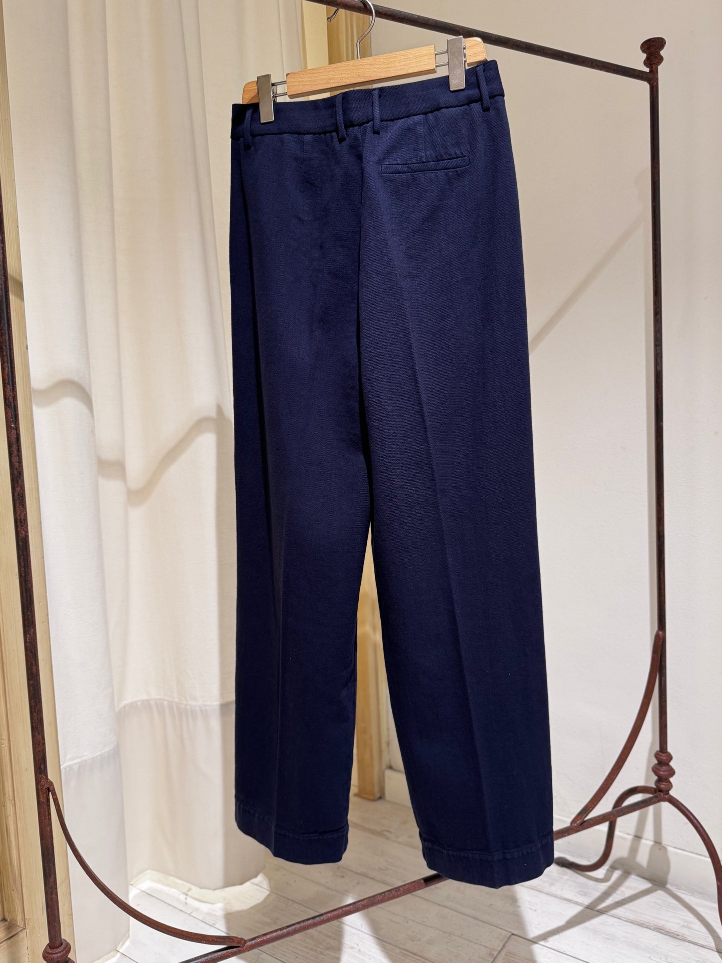 W Pant Pleated - FORTE FORTE - Navy
