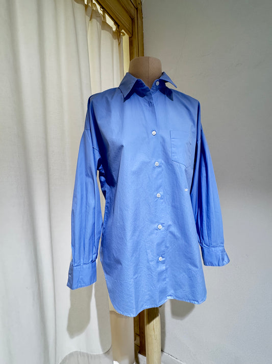W GIORGIA POPELIN SHIRT - BELLEROSE - SKY