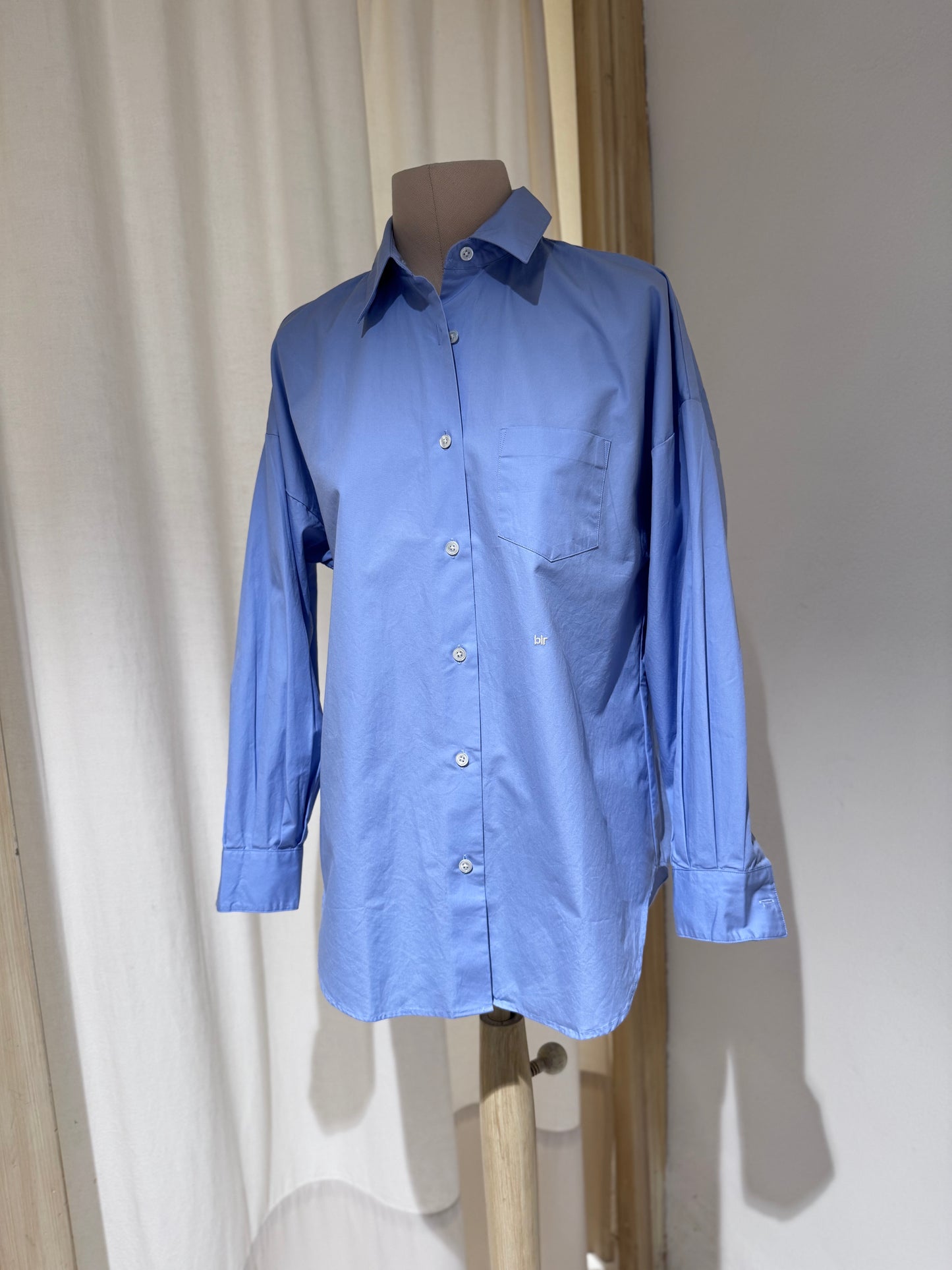 W GIORGIA POPELIN SHIRT - BELLEROSE - SKY