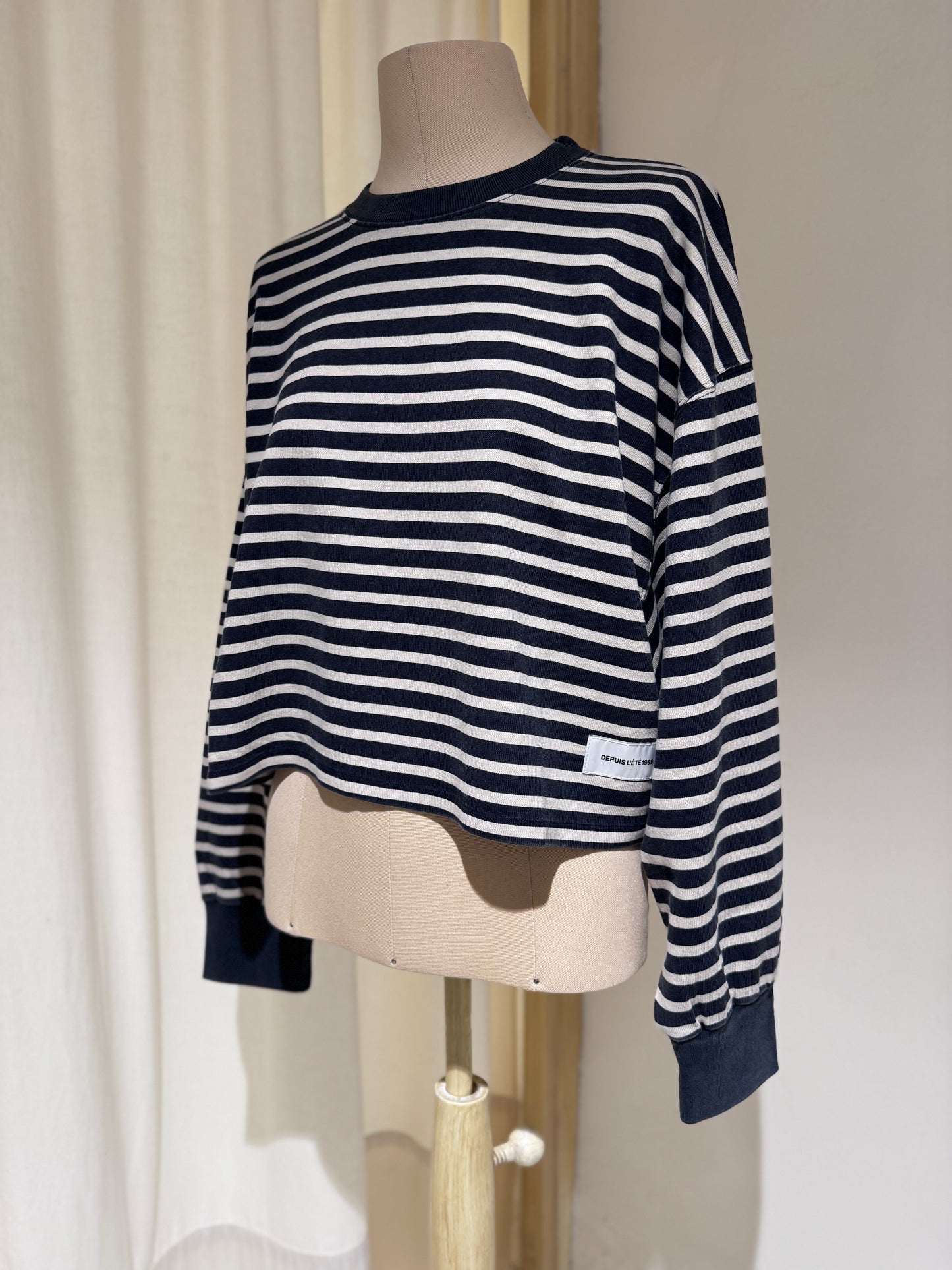 W Franto long-sleeve t-shirt - Bellrose - Off White & Navy