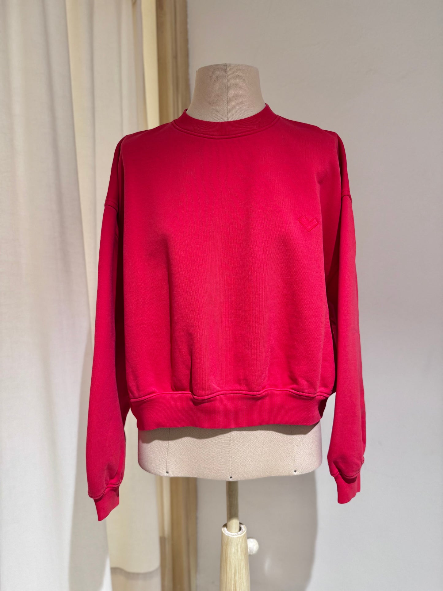W Fancy cropped crewneck sweatshirt - BELLEROSE - Red