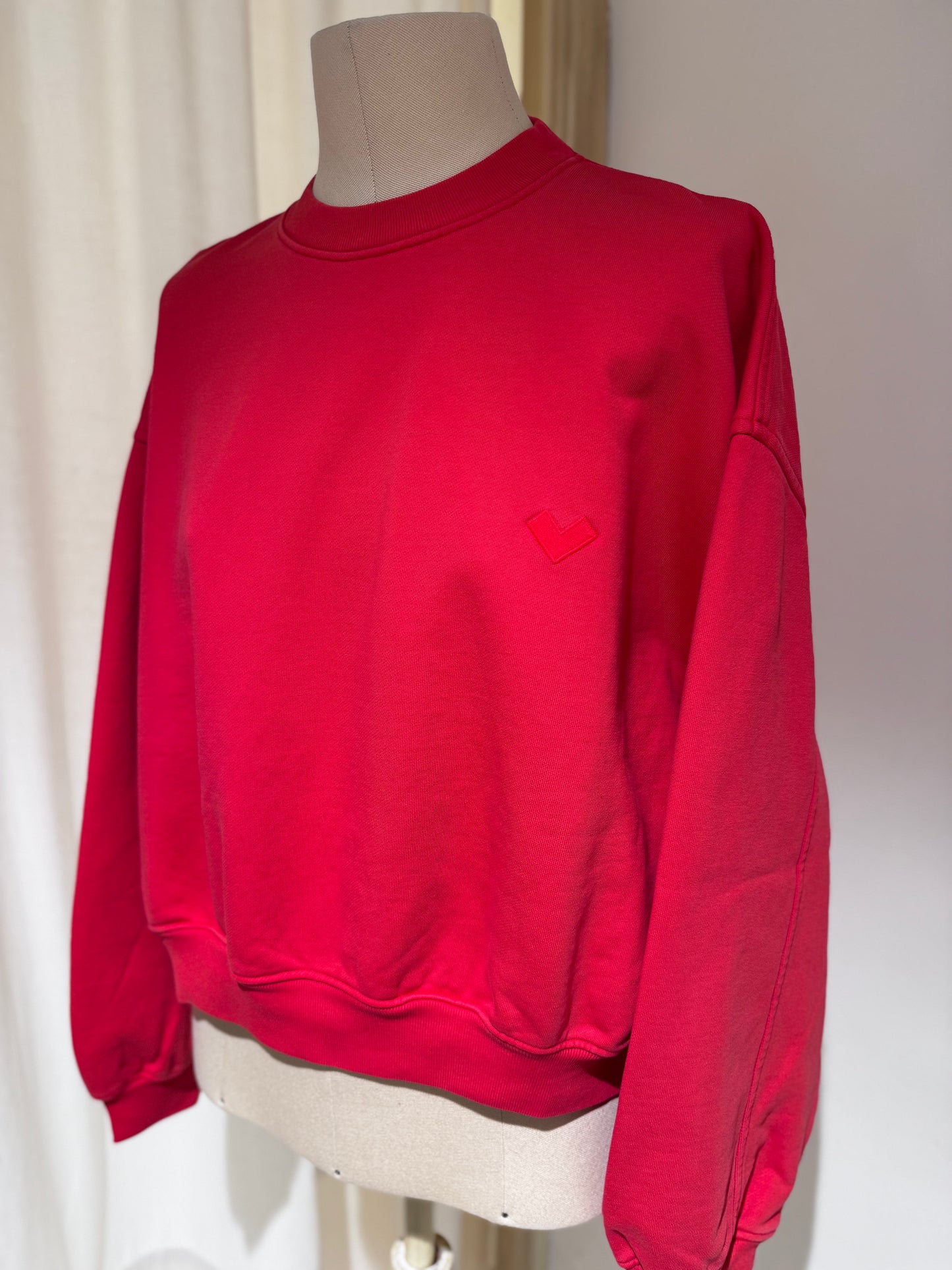 W Fancy cropped crewneck sweatshirt - BELLEROSE - Red