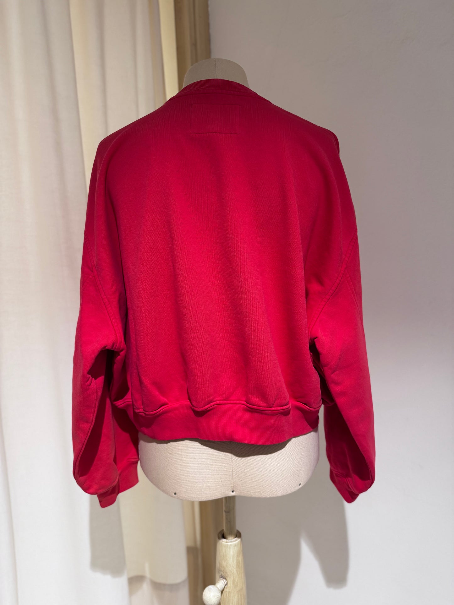 W Fancy cropped crewneck sweatshirt - BELLEROSE - Red