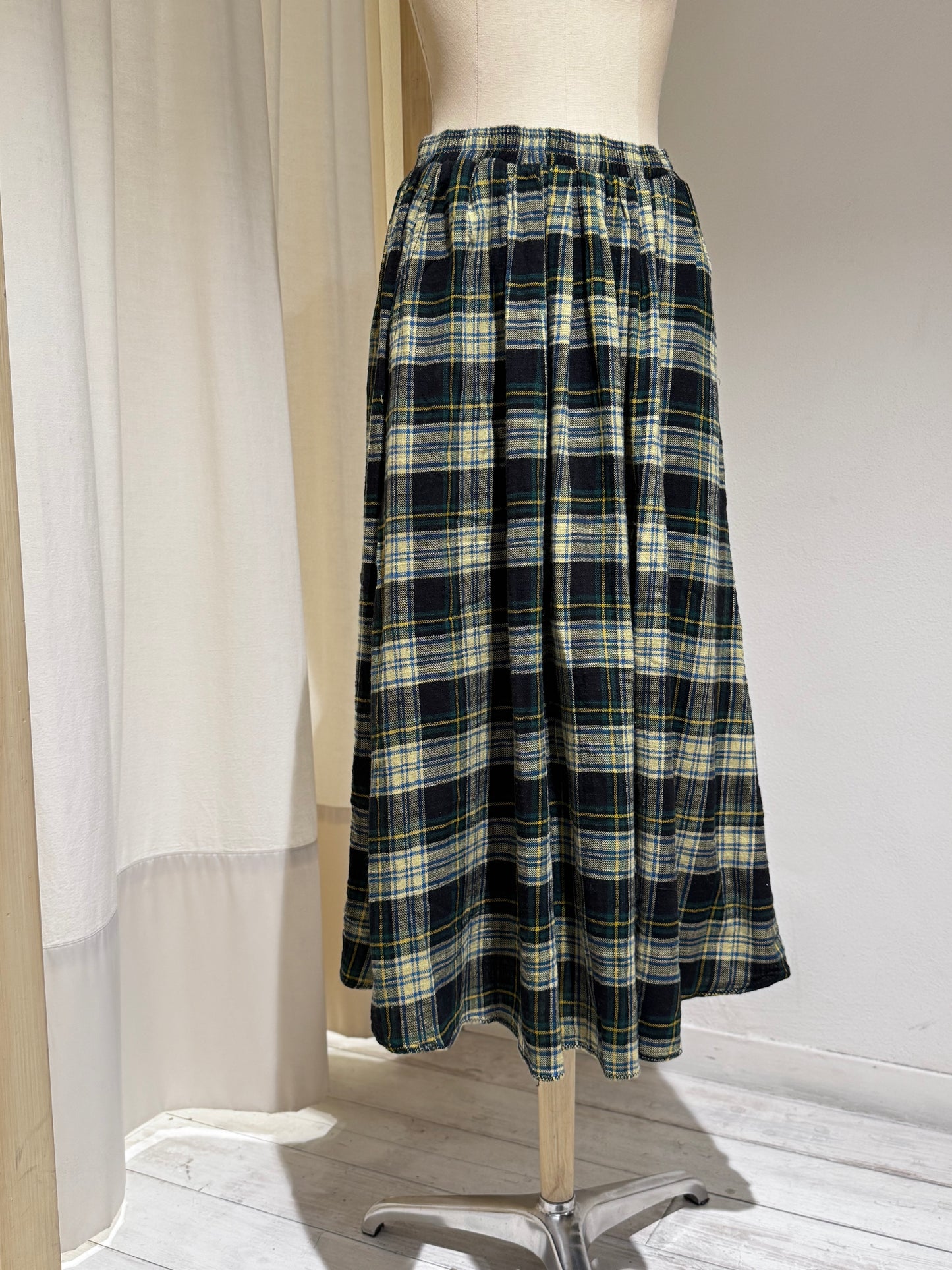 W Woogie midi a-line skirt - BELLEROSE - Check