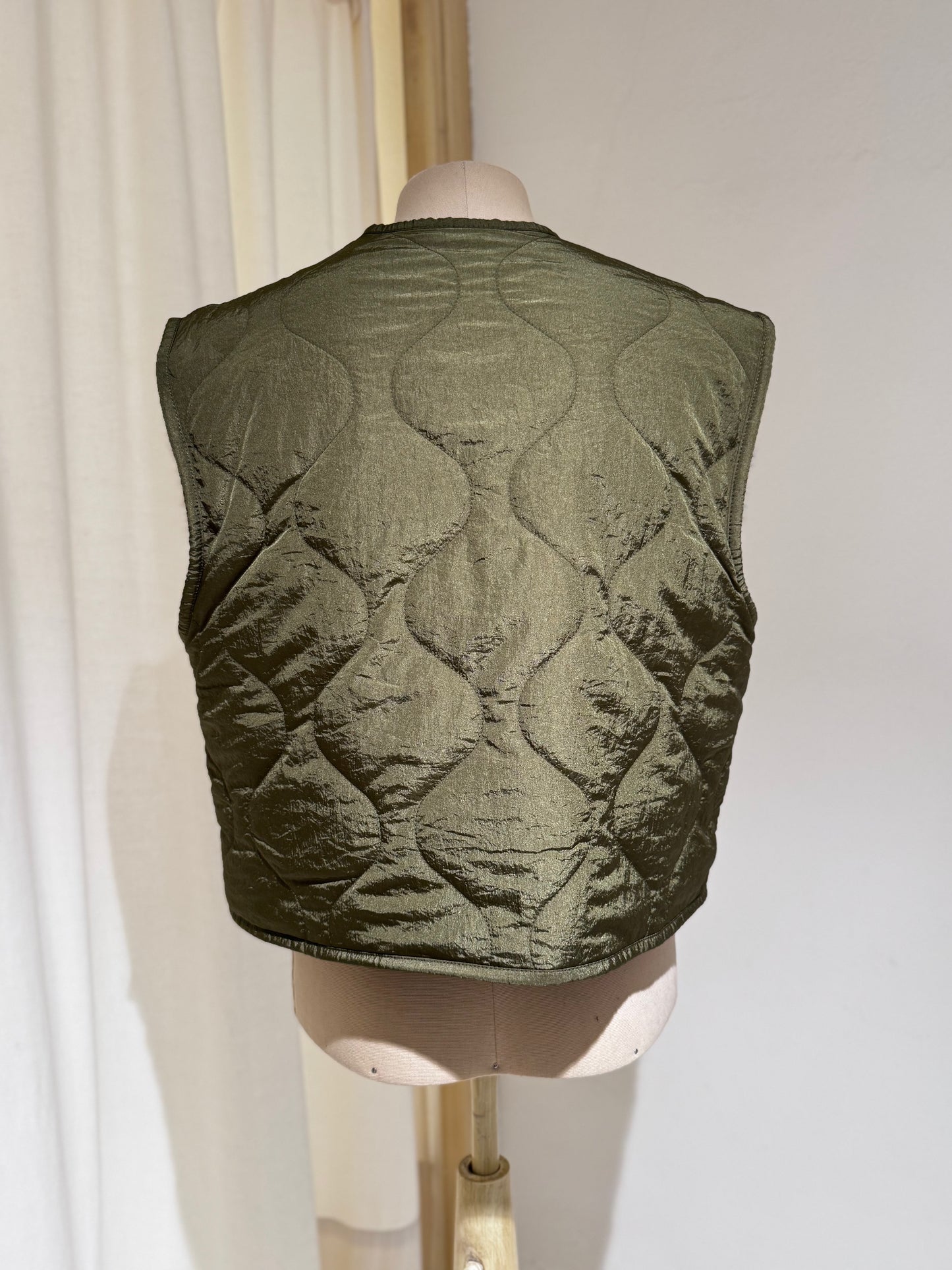 W Eloise sleeveless GILET - BELLEROSE - Military Green/Leopard