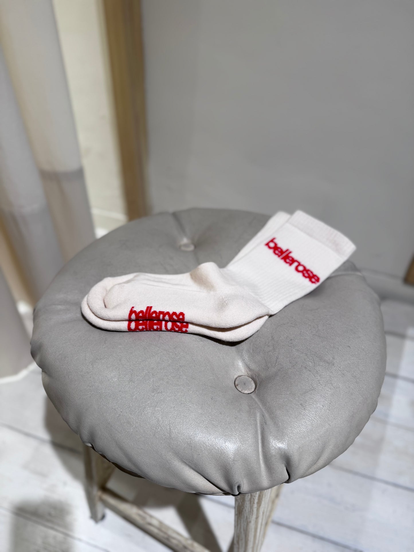W Vem crew socks - BELLEROSE - OFF WHITE